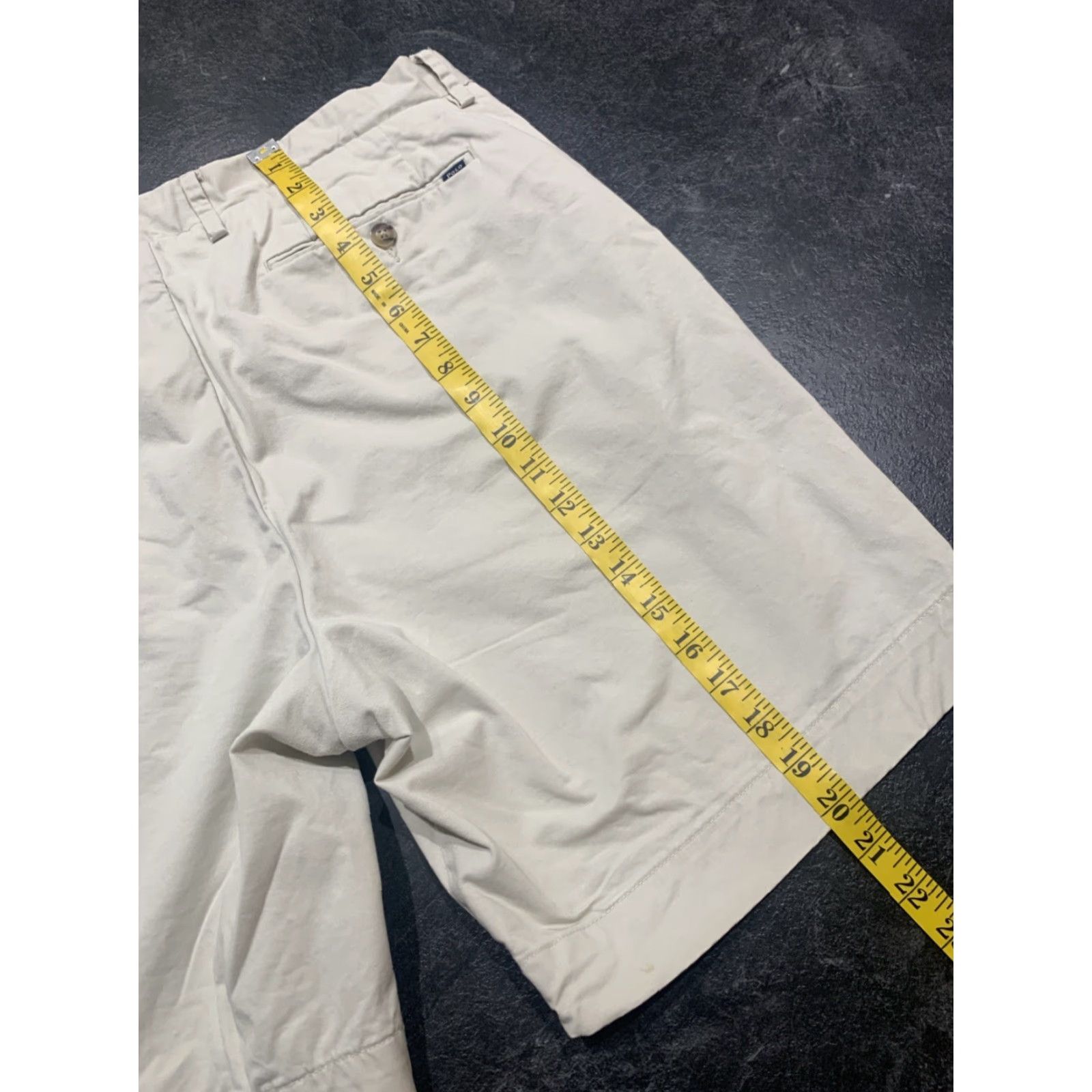 Polo Ralph Lauren VINTAGE Polo Ralph Lauren Men's Shorts Chino Flat Front 9" Inseam Regular Fit Cotton Spandex Beige Size 38 Size US M / EU 48-50 / 2 - 5 Thumbnail