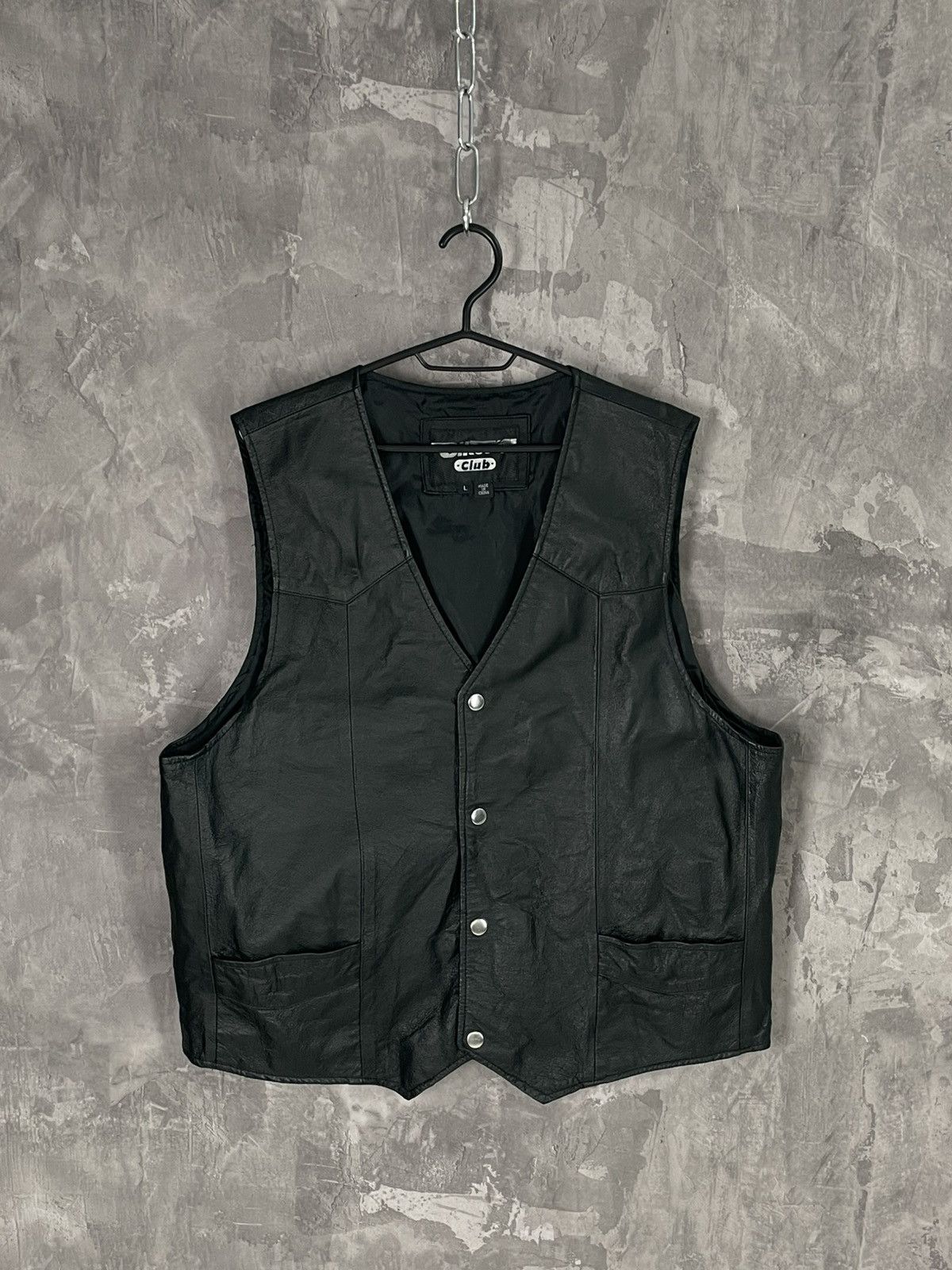 Vintage Vintage 90s Leather vest Avan-garde Biker style Size US L / EU 52-54 / 3 - 2 Thumbnail
