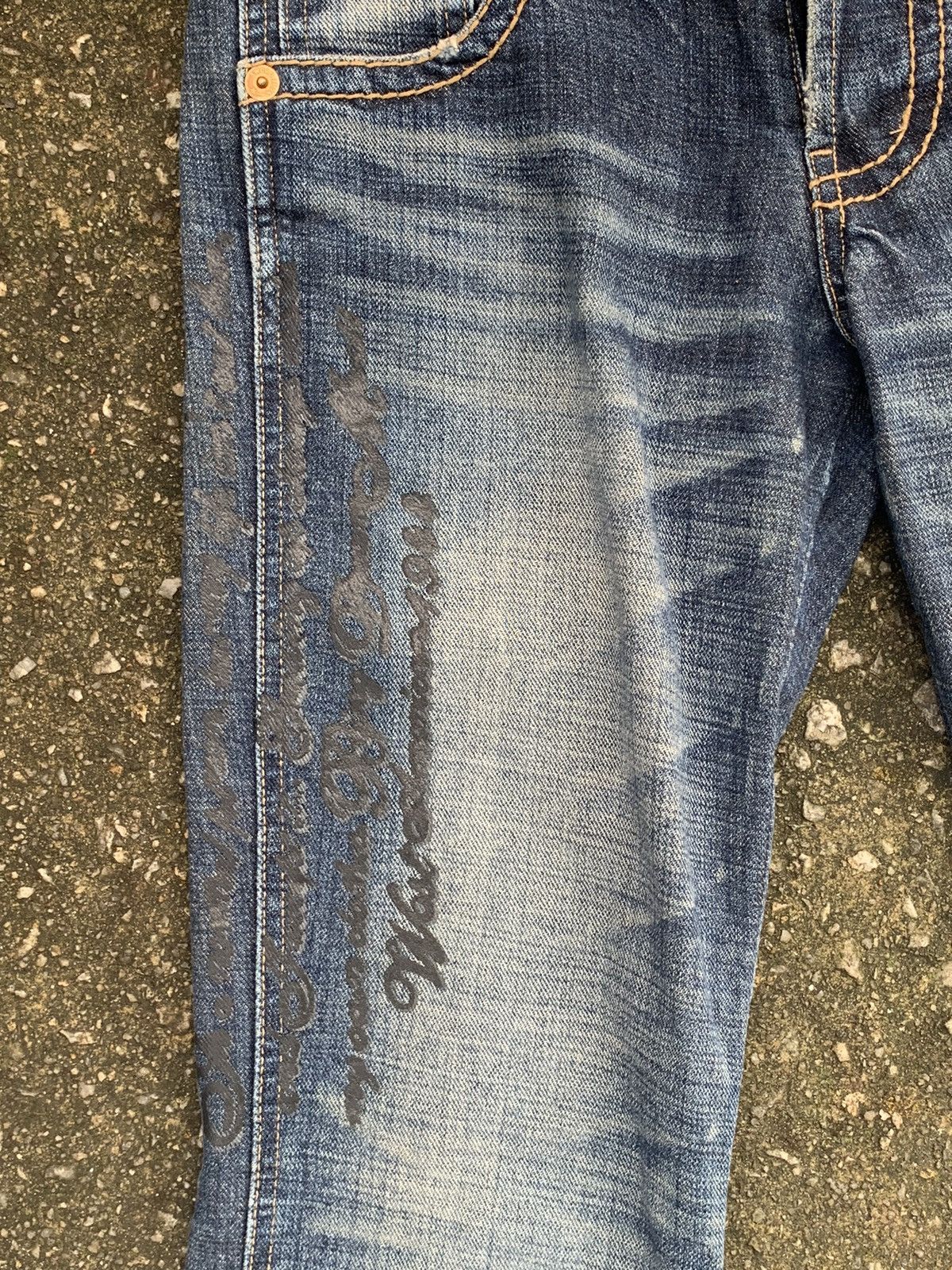 Japanese Brand Sword Fish Flare Unisex Denim Jeans Pants Size US 29 - 11 Thumbnail