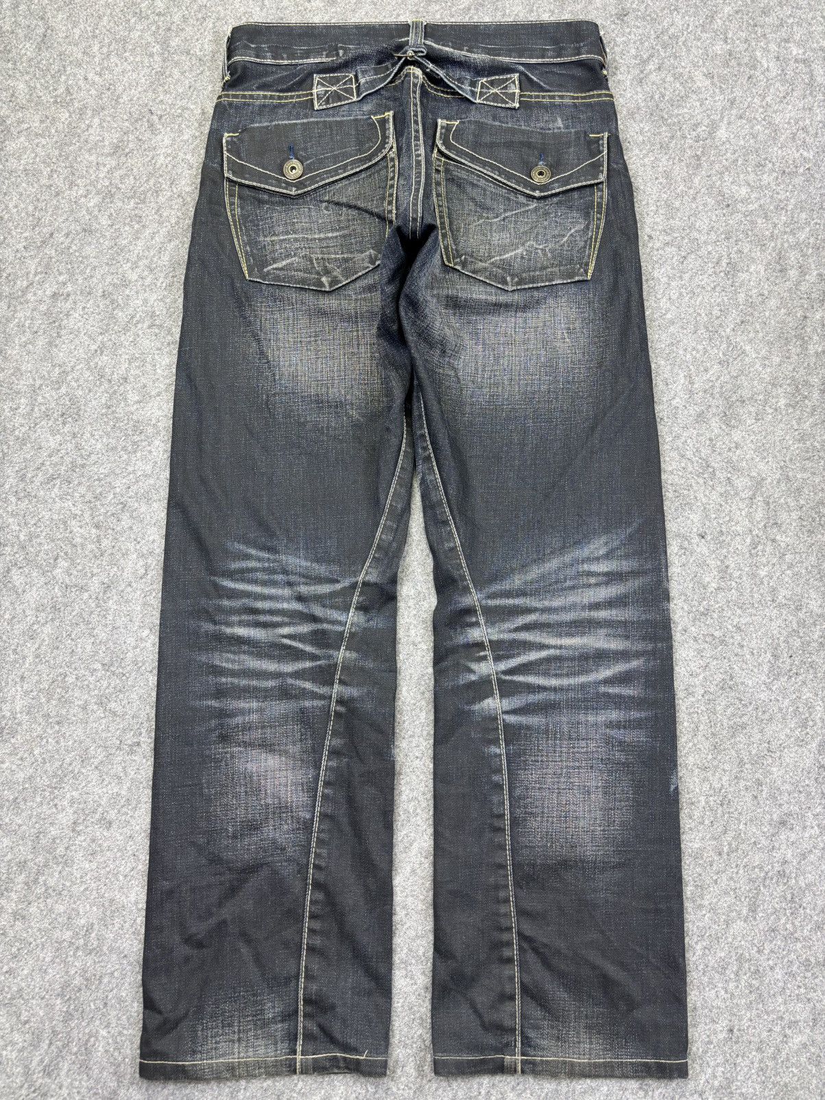 Japanese Brand 💥90s Style Fades💥Back Number Multipockets Denim K40 Size US 30 / EU 46 - 15 Thumbnail