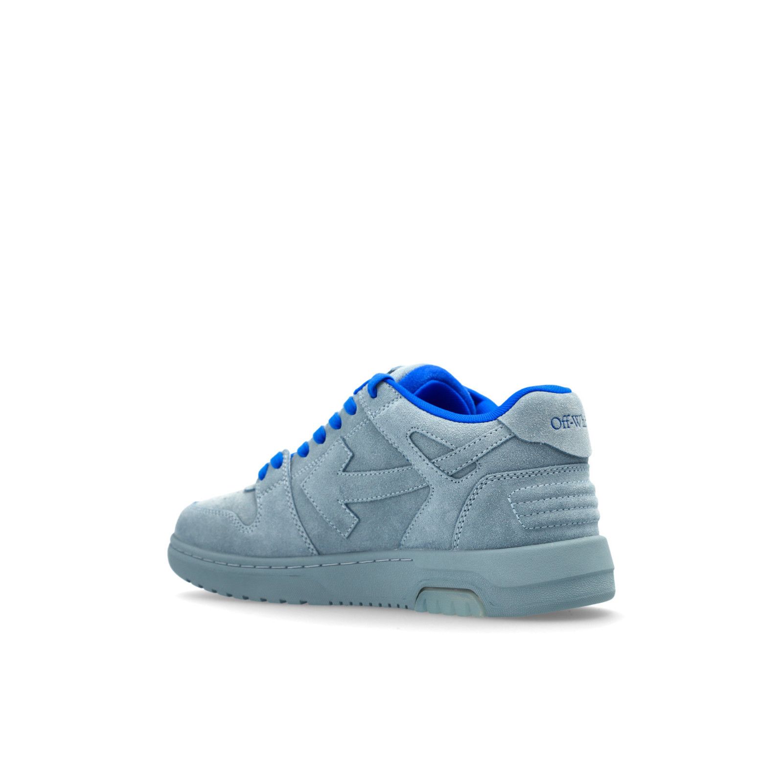 OFF-WHITE Out Of Office Blue Suede Sports Sneakers New & Aut