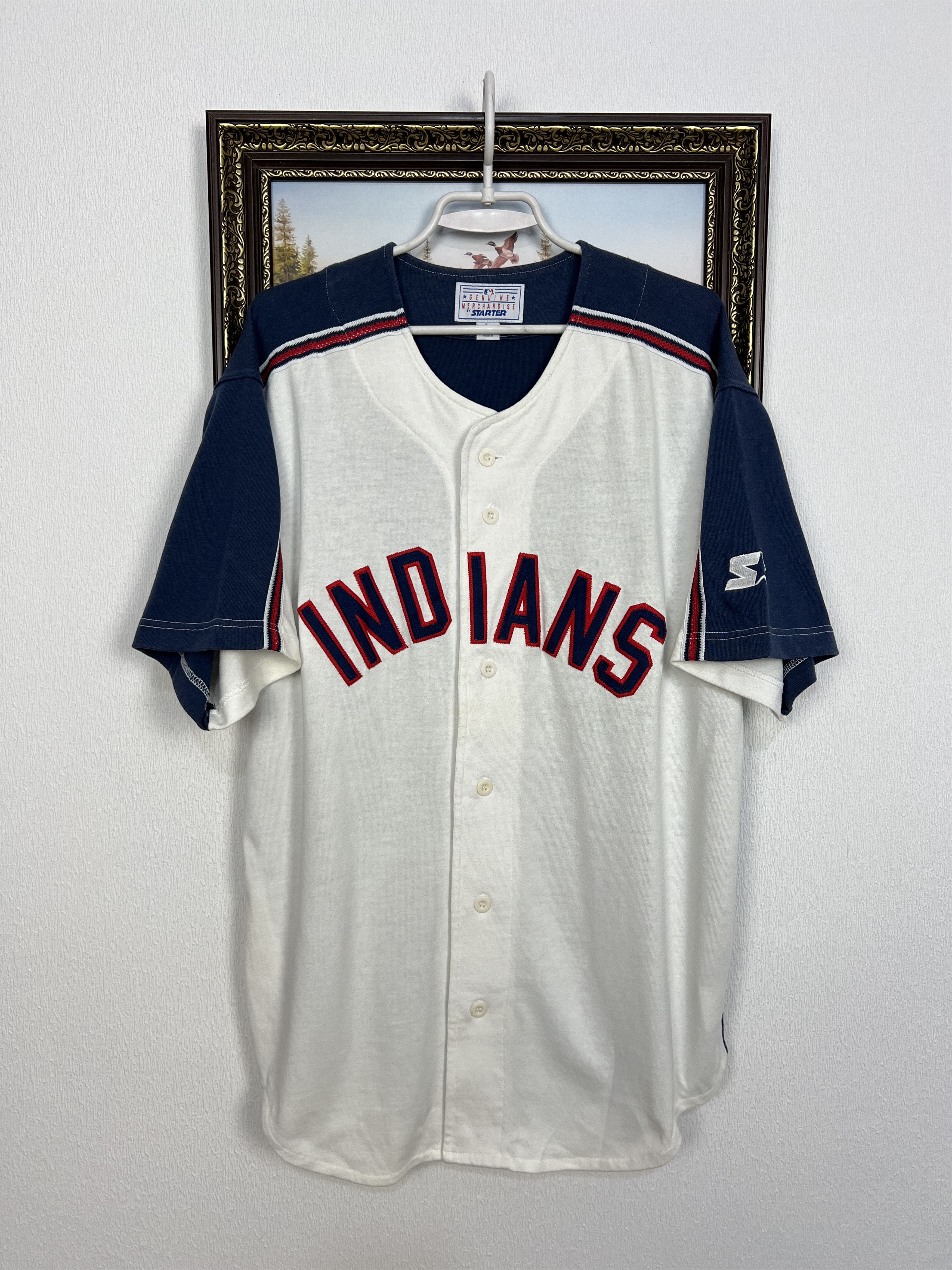 Starter Vintage 90's Cleveland Indians Baseball Jersey Trikot MLB Size US L / EU 52-54 / 3 - 1 Thumbnail
