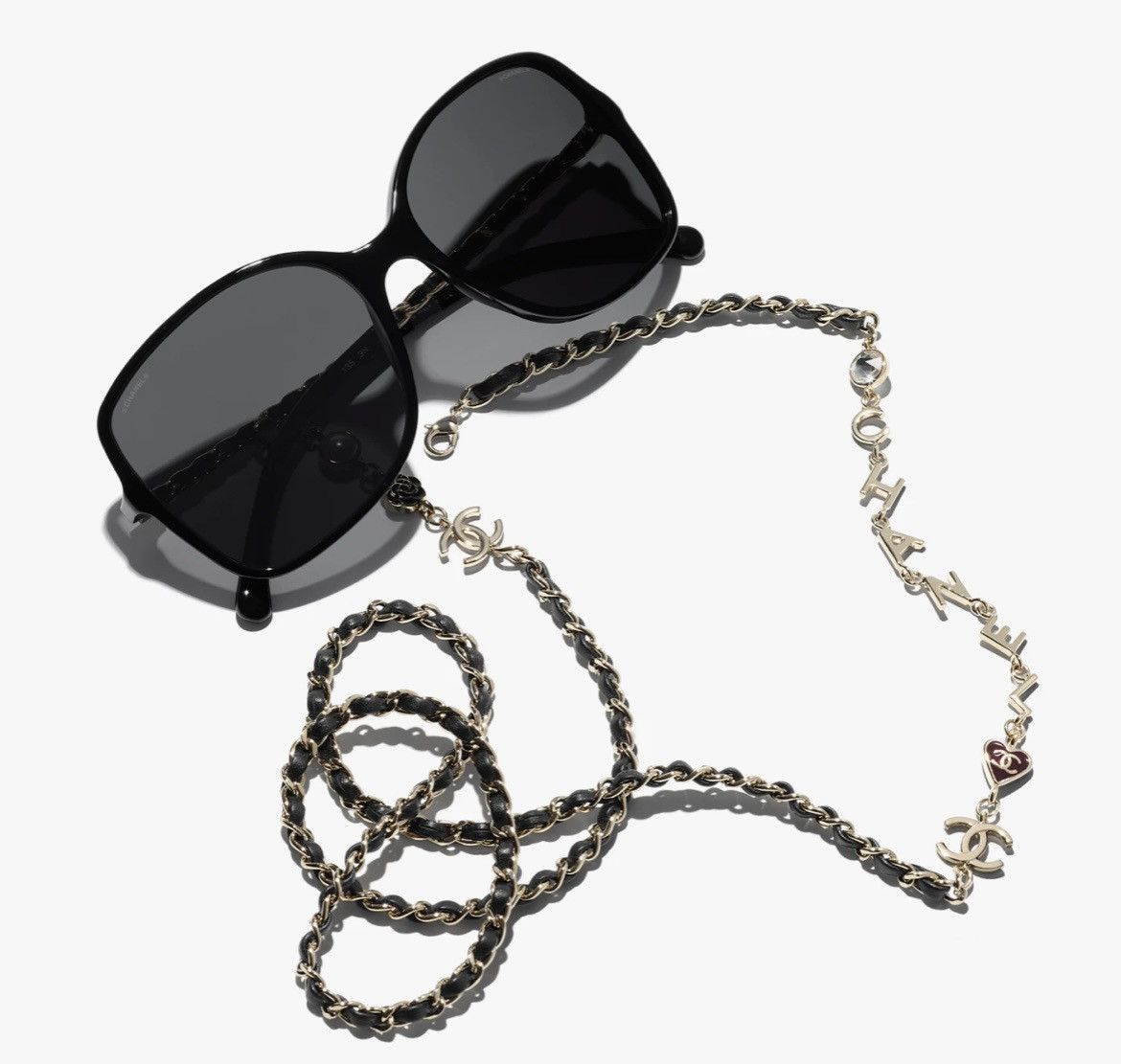 Chanel Chanel - Square Sunglasses with Chain Size ONE SIZE - 3 Thumbnail