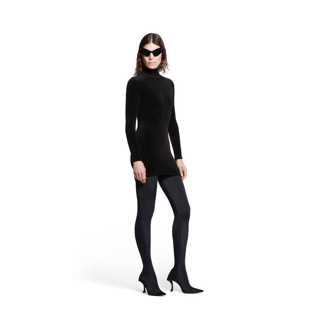 Balenciaga o1w1db10625 Hourglass 100mm Over-The-Knee Boots in Black Size US 6 / IT 36 - 6 Thumbnail