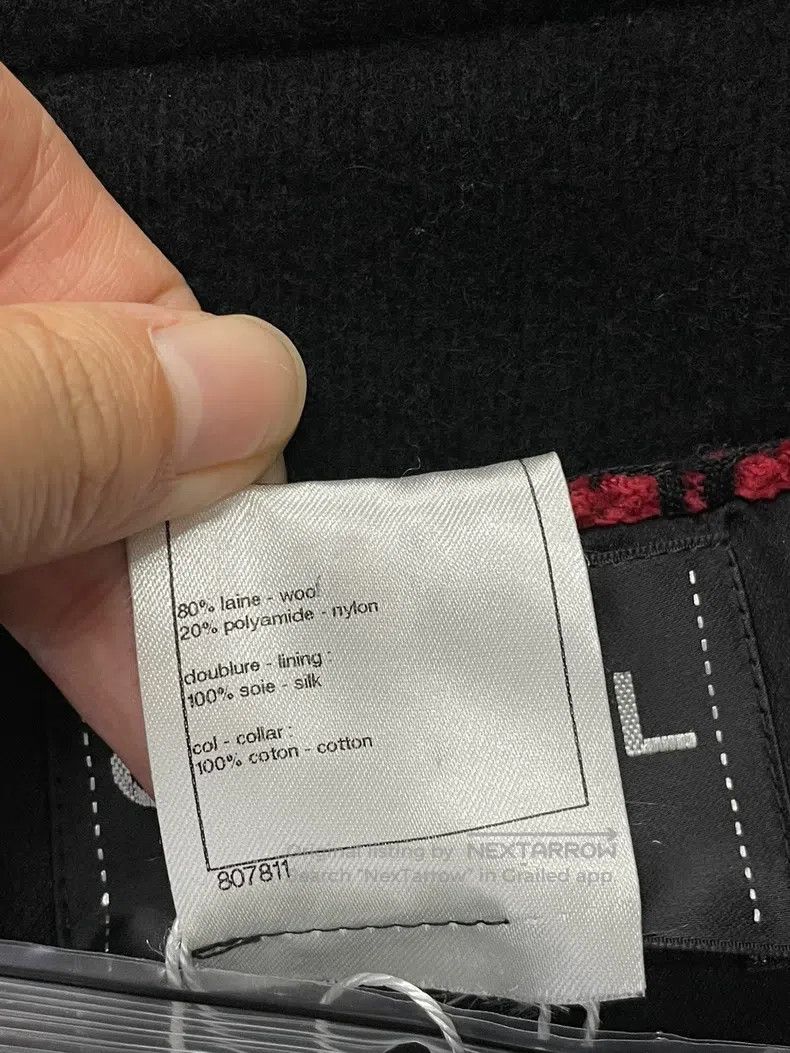 Chanel Chanel Black-matched velvet-red lapel wool coat Size XS / US 0-2 / IT 36-38 - 5 Thumbnail
