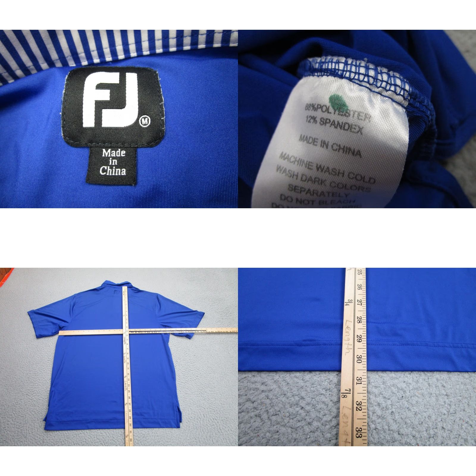 Footjoy FootJoy Polo Shirt Mens M Blue Performance Golf Stretch Short Sleeve Shirt Size US M / EU 48-50 / 2 - 8 Thumbnail