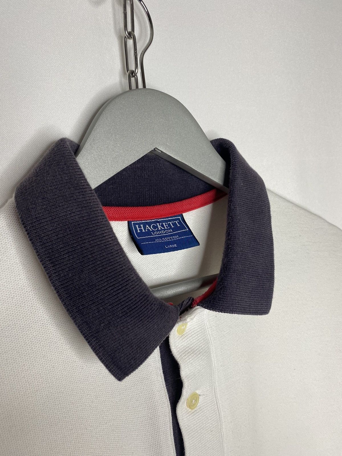 Hackett × Vintage Vintage Hackett London #1 Polo Shirt Short Sleeve Big Logo Size US L / EU 52-54 / 3 - 13 Thumbnail
