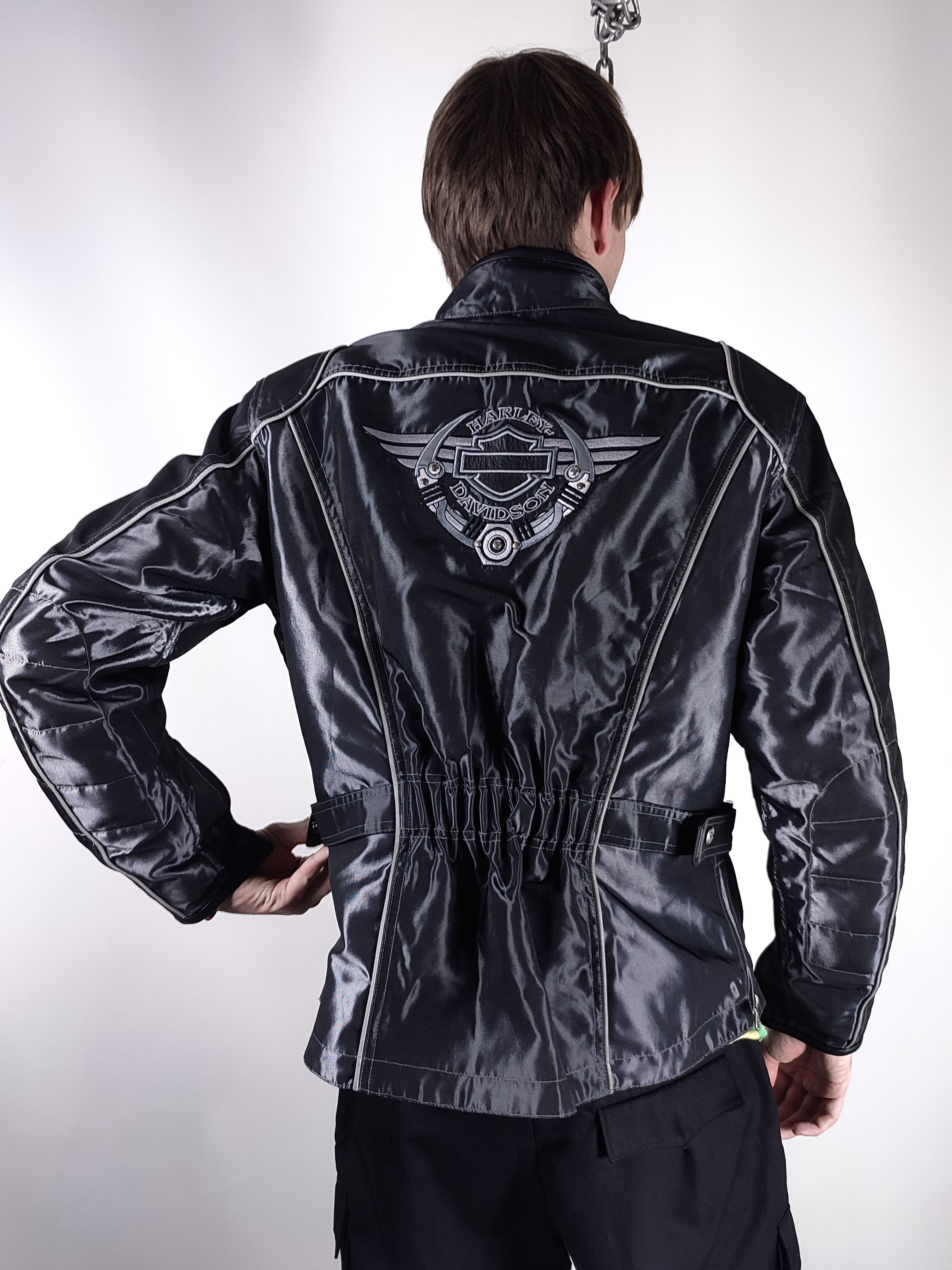 Harley Davidson Vintage Harley Davidson Reflective Nylon Biker Jacket Size US L / EU 52-54 / 3 - 1 Thumbnail