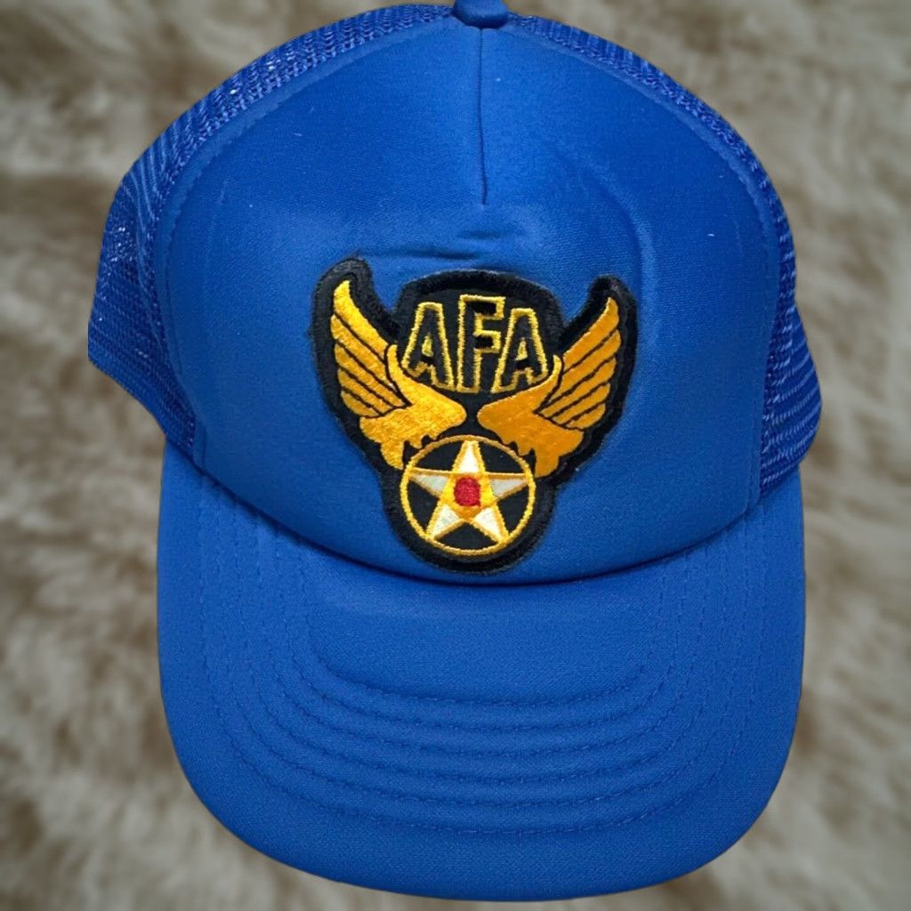 Vintage VINTAGE AFA Air Force Academy Trucker Hat Size M/L Blue Ball Cap Snapback Men's Size ONE SIZE - 1 Thumbnail