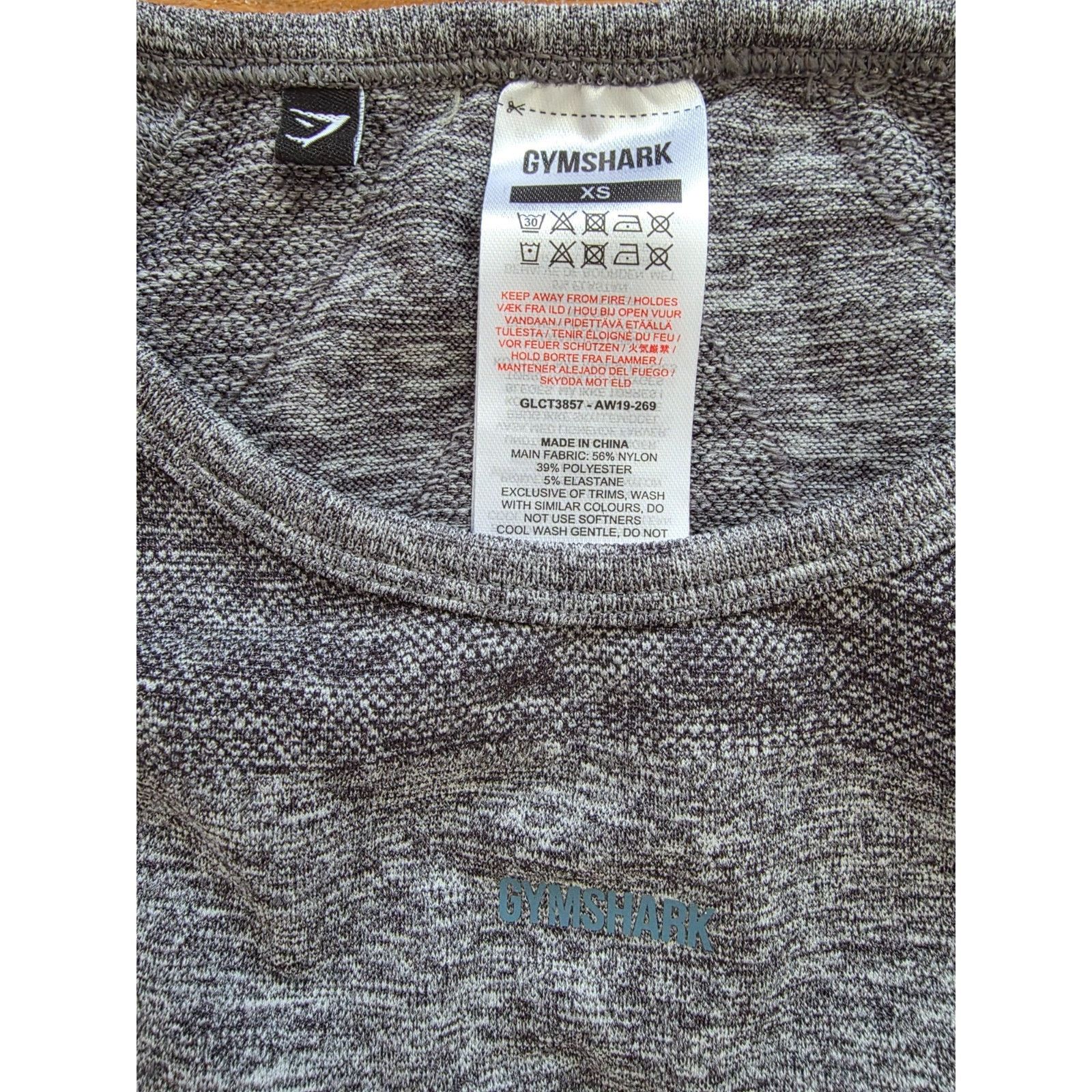 Gymshark Gymshark Flex Long Sleeve Crop Top Y2K Gray X-Small A001408 Size XS / US 0-2 / IT 36-38 - 3 Thumbnail