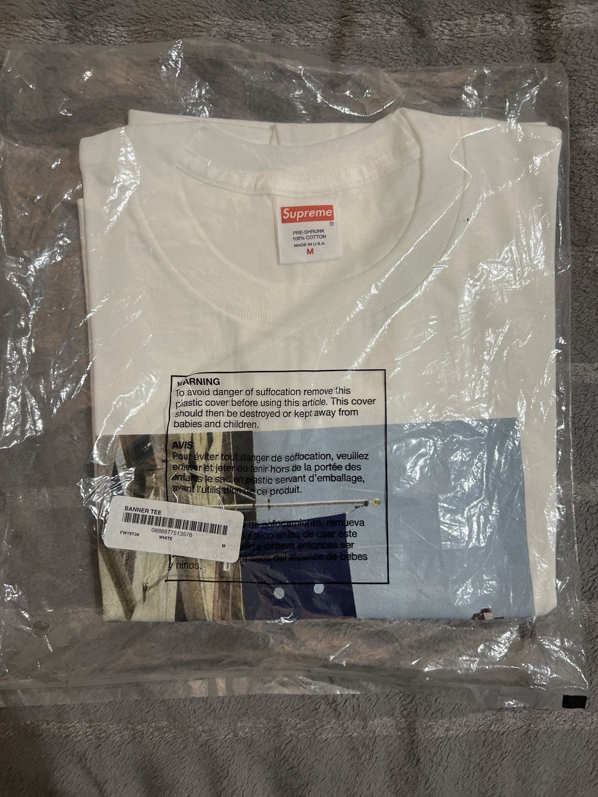 Supreme FW19 Supreme Banner Tee Size US M / EU 48-50 / 2 - 2 Thumbnail