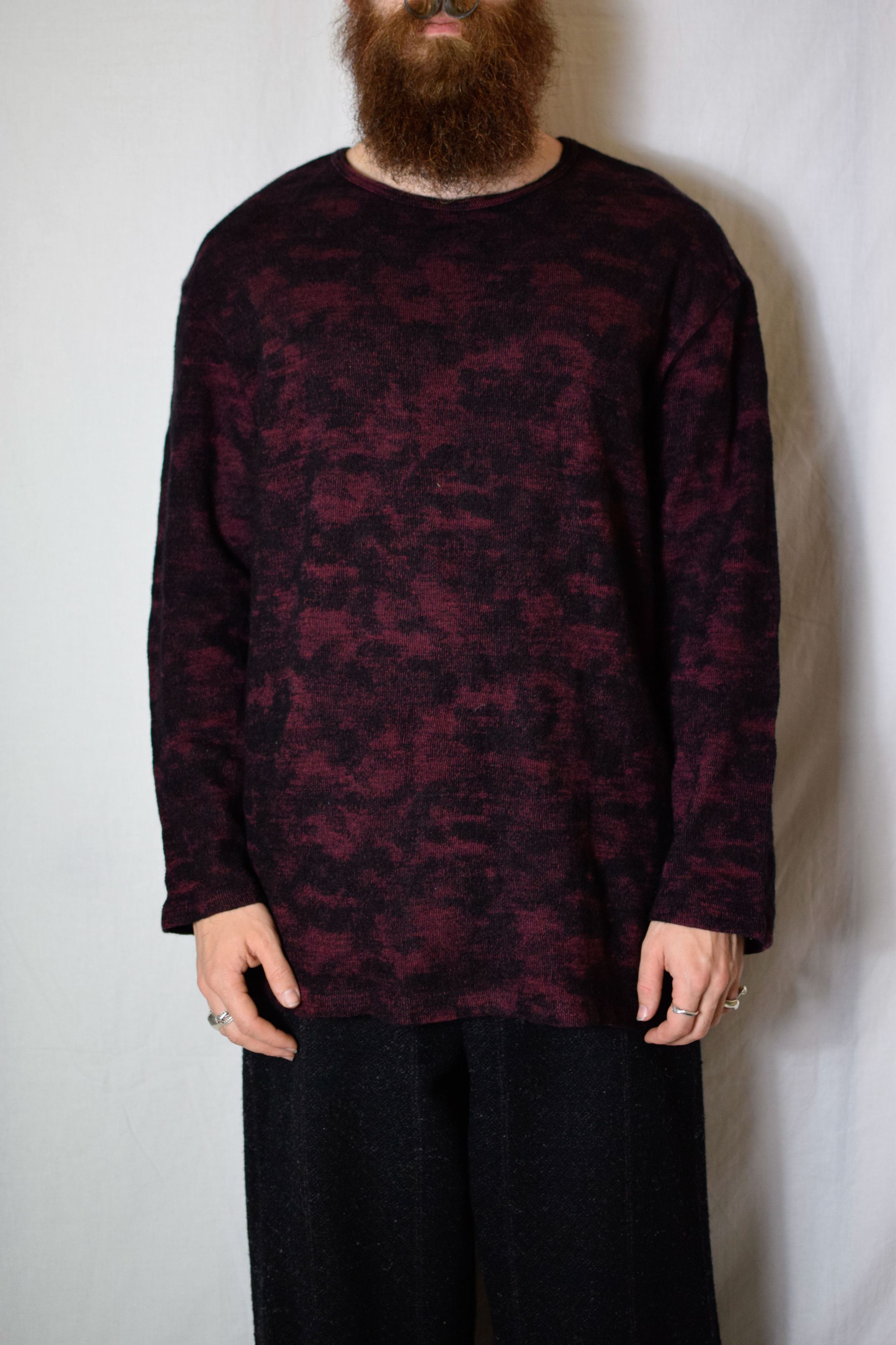 Yohji Yamamoto YYPH AW10 Sample Red Camo Knit - HC-T21-174 Size US L / EU 52-54 / 3 - 4 Thumbnail