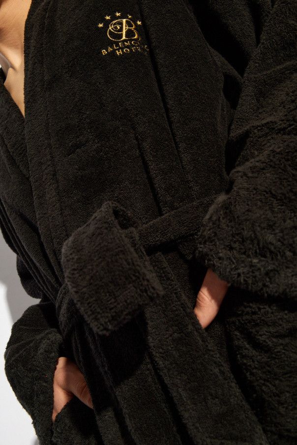 Balenciaga o1bcso1str1125 Maxi Bathrobe Coat in Black Size US M / EU 48-50 / 2 - 5 Thumbnail