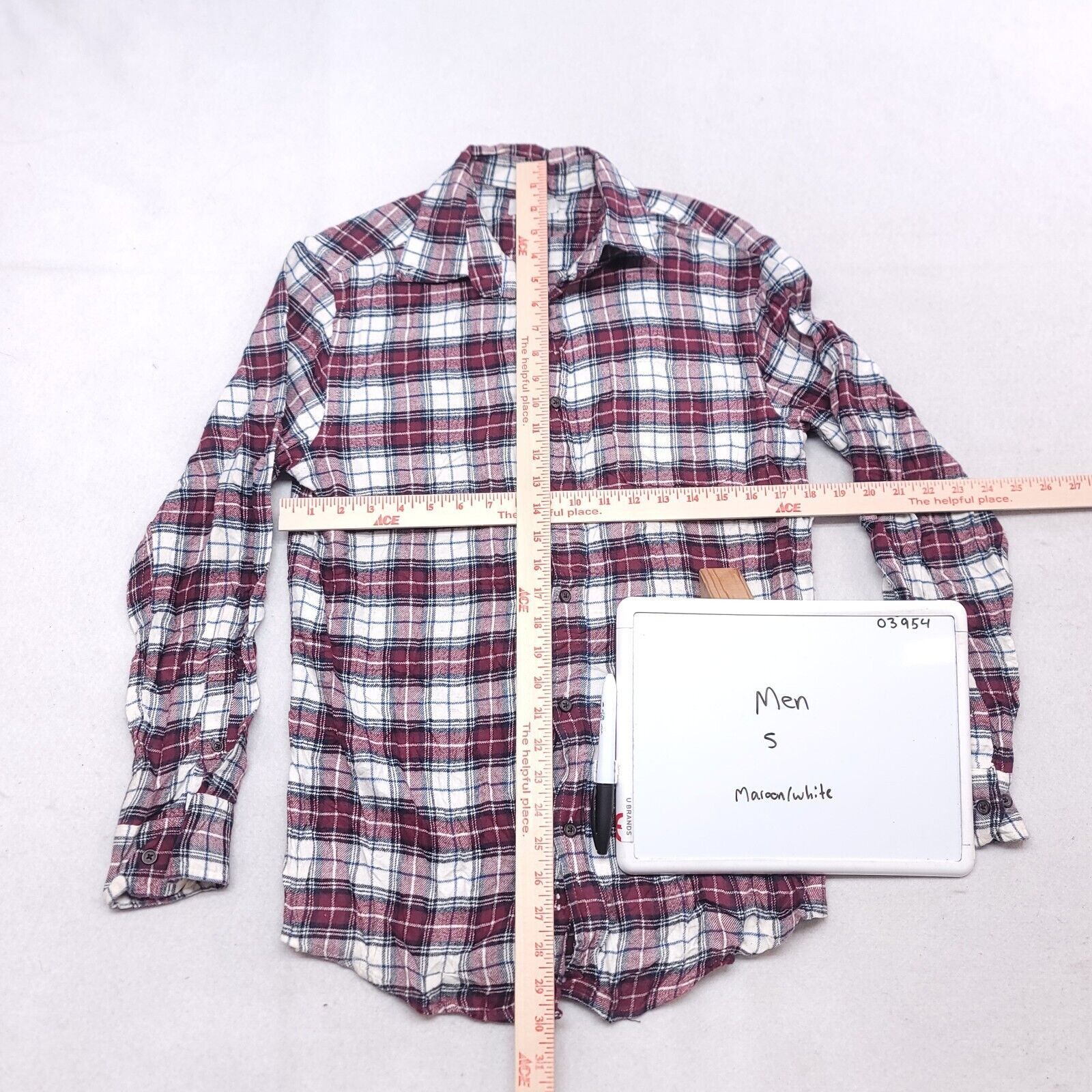 Croft & Barrow Croft & Barrow Tartan Flannel Shirt Mens Size Small S Maroon Size US S / EU 44-46 / 1 - 6 Thumbnail