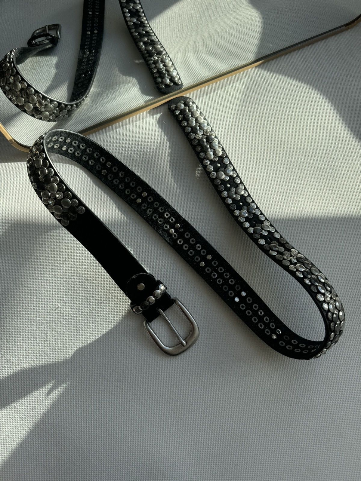 Hysteric Glamour × Japanese Brand Vintage Belts Y2K Rhinestones Punk leather belt Japanese Size ONE SIZE - 14 Thumbnail