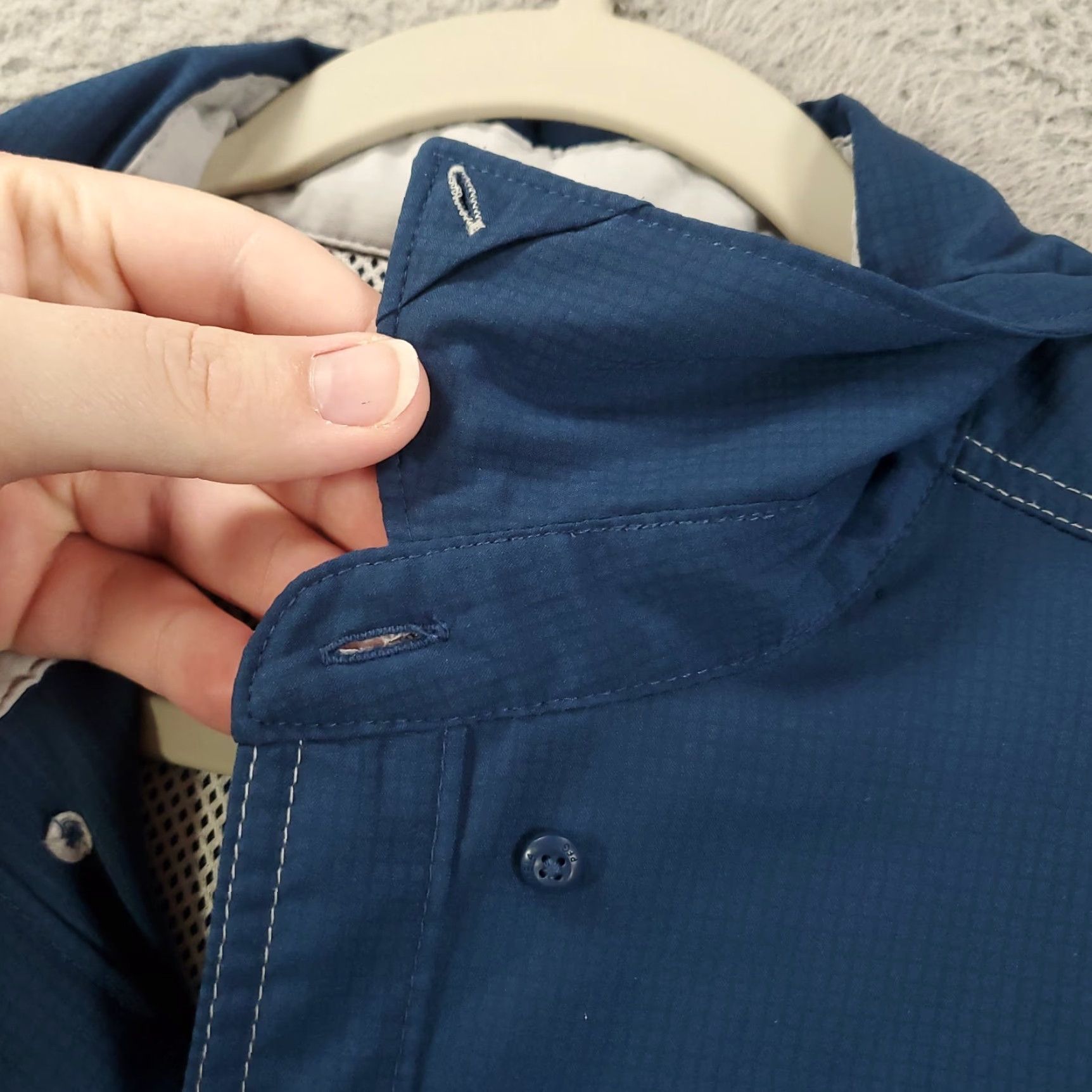 Vintage Columbia PFG Fishing Shirt Mens Large Blue Hidden Button Down Performance Gear Size US L / EU 52-54 / 3 - 4 Thumbnail
