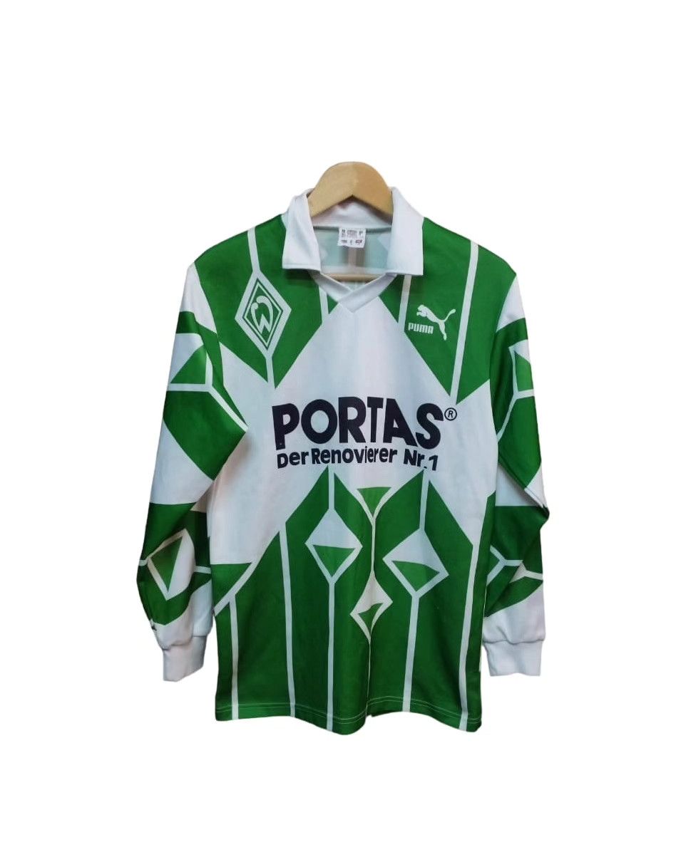 image of Vintage 1991 Puma X Werder Bremen Jersey Long Sleeves, Men's (Size Small)