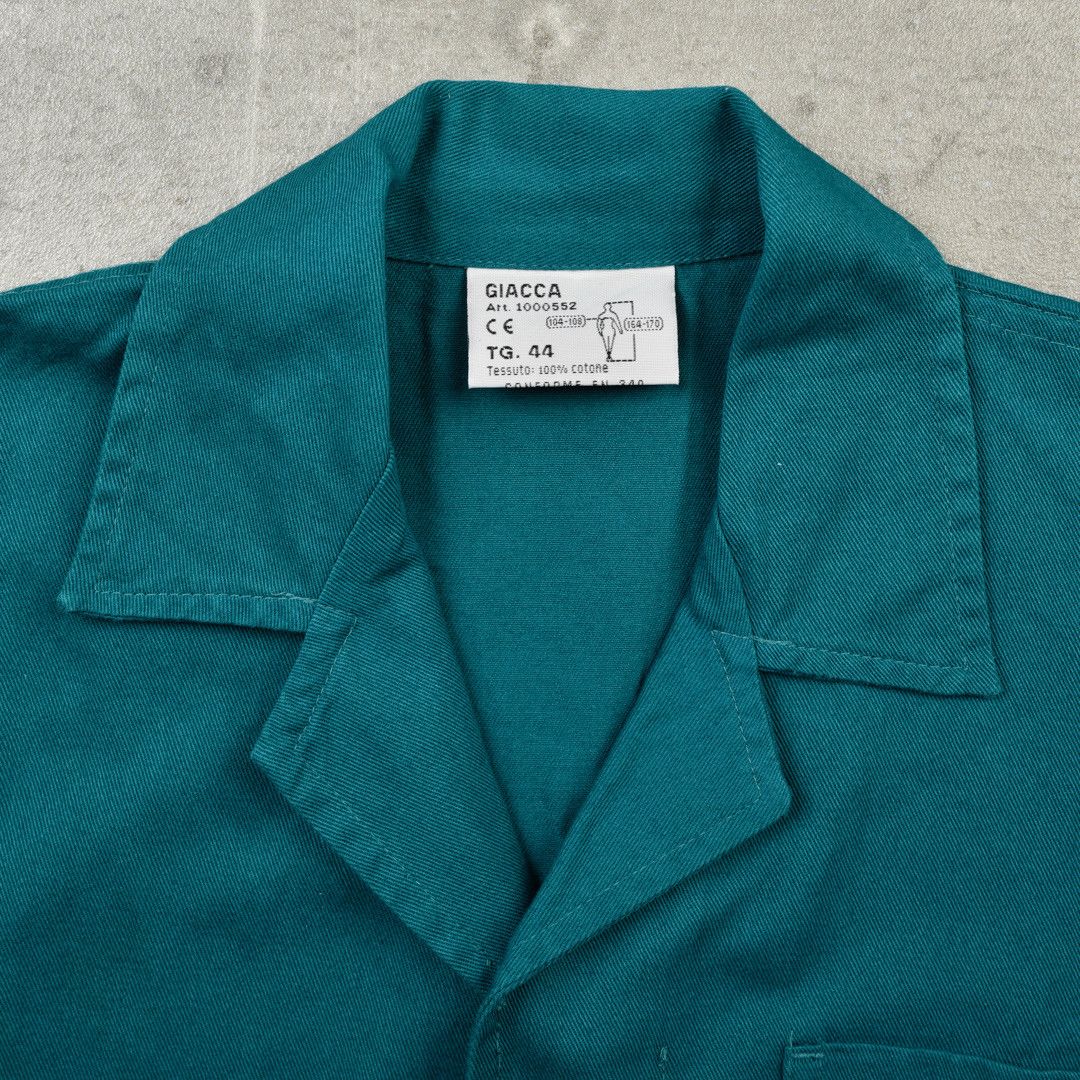 Vintage MENS CHORE JACKET FRENCH WORKER BLEU DE TRAVAIL GREEN Size US S / EU 44-46 / 1 - 3 Thumbnail