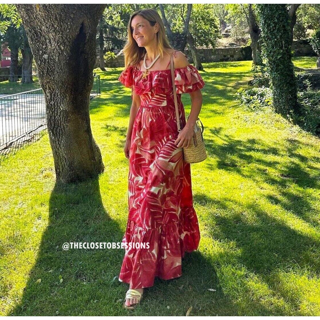 Zara ZARA Red Ruffled Maxi Dress NWT Size S / US 4 / IT 40 - 17 Thumbnail