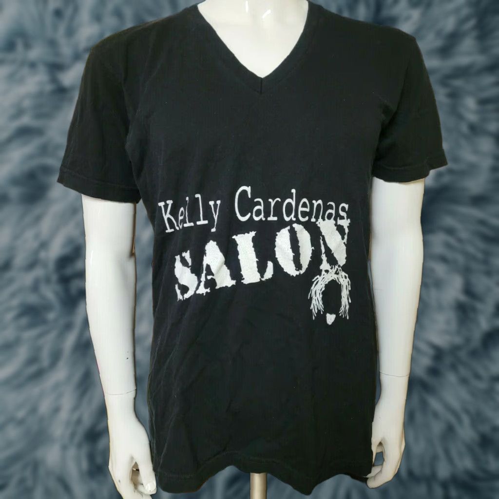 American Apparel VINTAGE Kelly Cardenas Hair Salon Las Vegas NV Chicago IL VNeck T Shirt Medium Celebrity Size US M / EU 48-50 / 2 - 1 Thumbnail