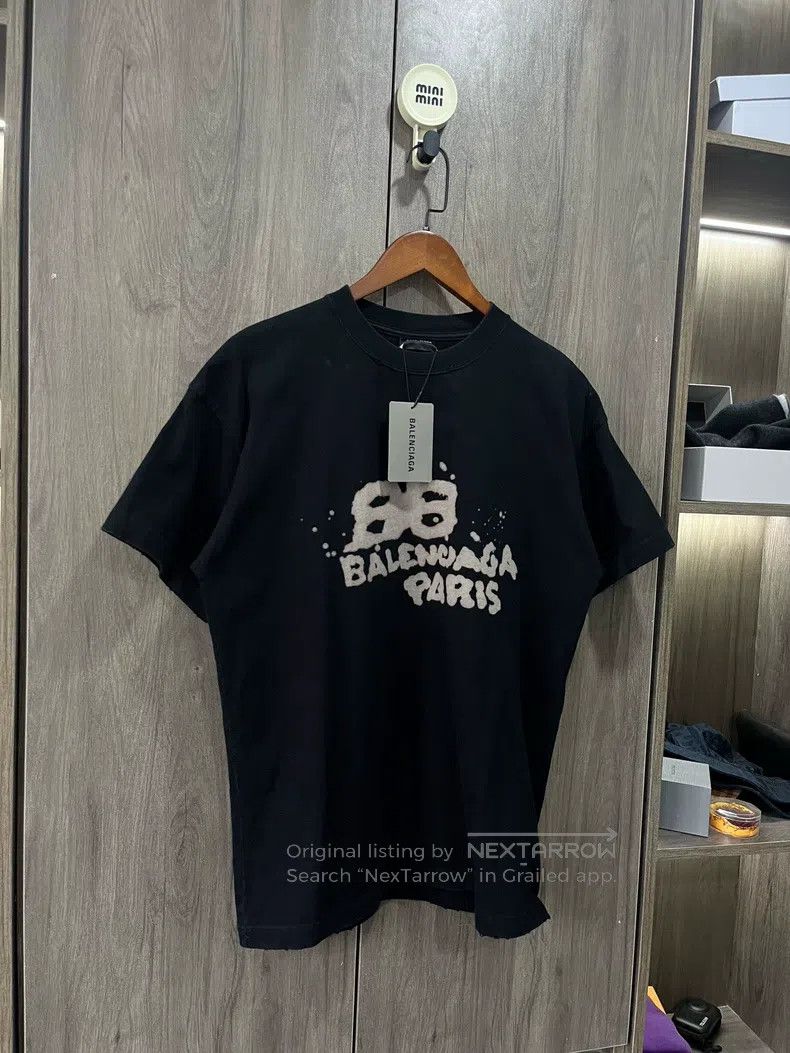 Balenciaga Balenciaga Letter Printed Crew Neck Short Sleeve Size US M / EU 48-50 / 2 - 5 Thumbnail