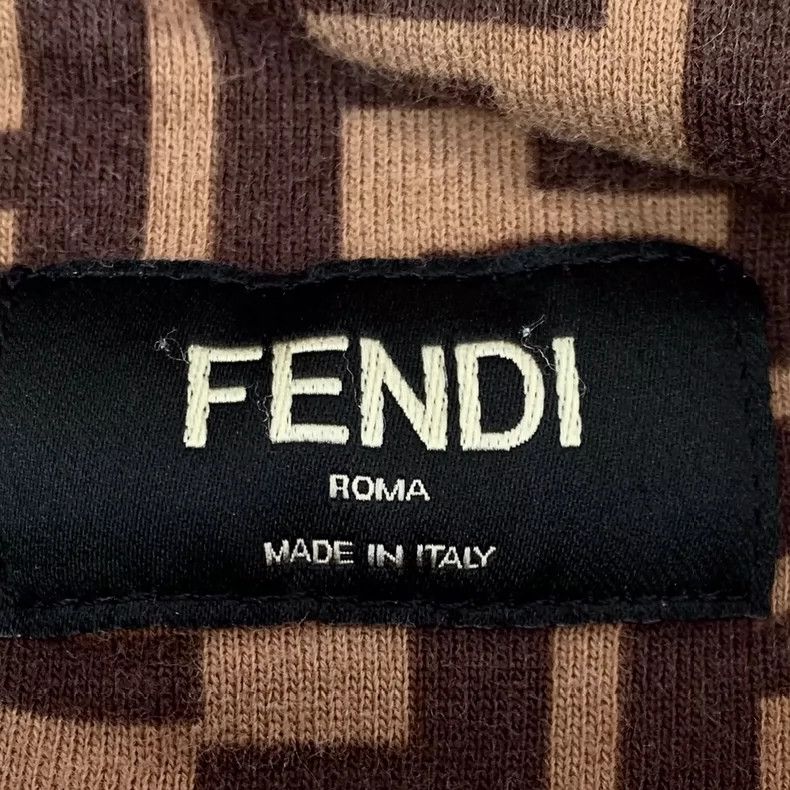 Fendi FENDI Brown Logo Letter Printed Cotton Hooded Embroidered Size M / US 6-8 / IT 42-44 - 5 Thumbnail