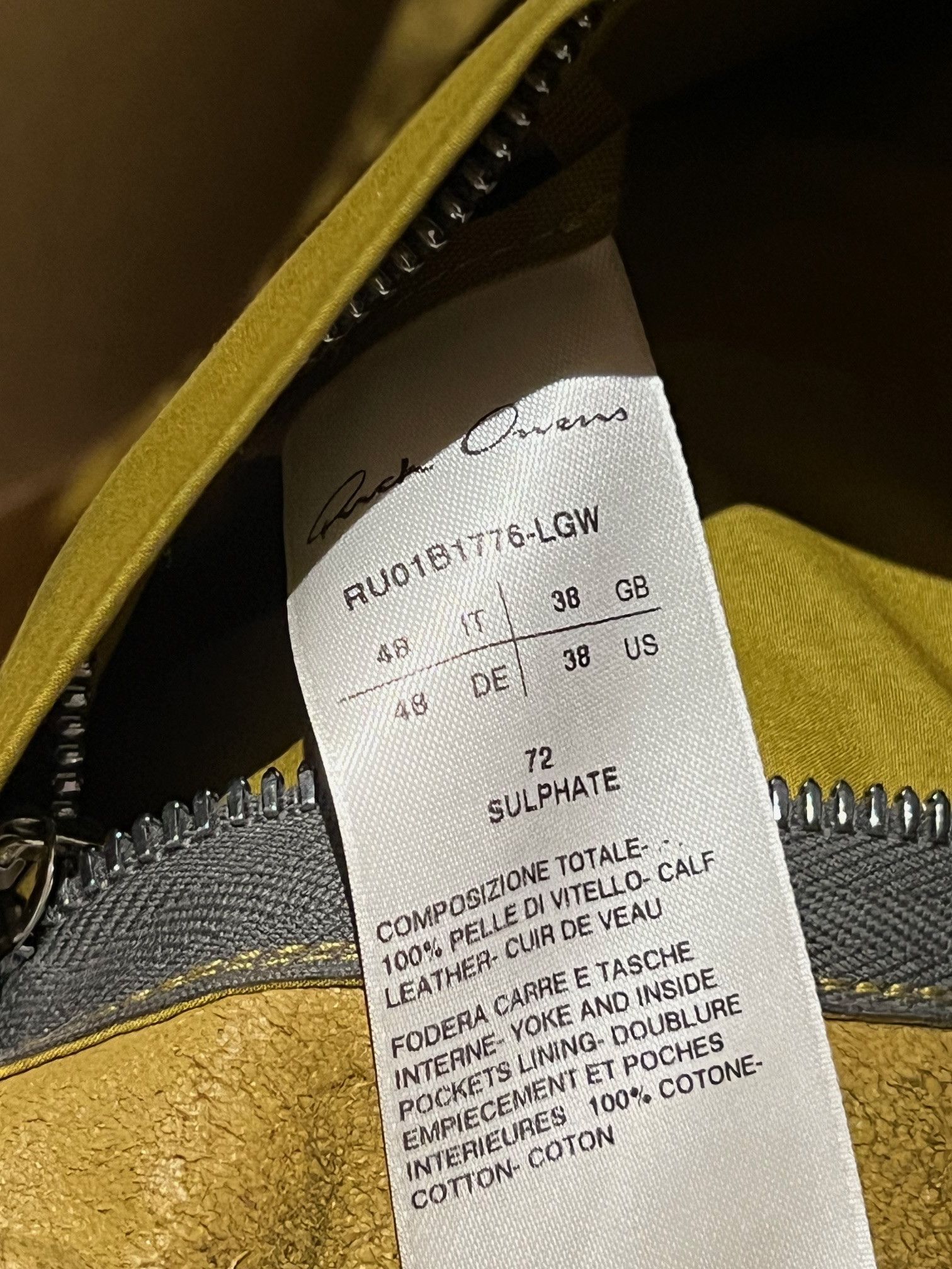 Rick Owens Rick Owens Mustard Yellow Leather Vest – SS22 Fogachine Size US M / EU 48-50 / 2 - 6 Thumbnail