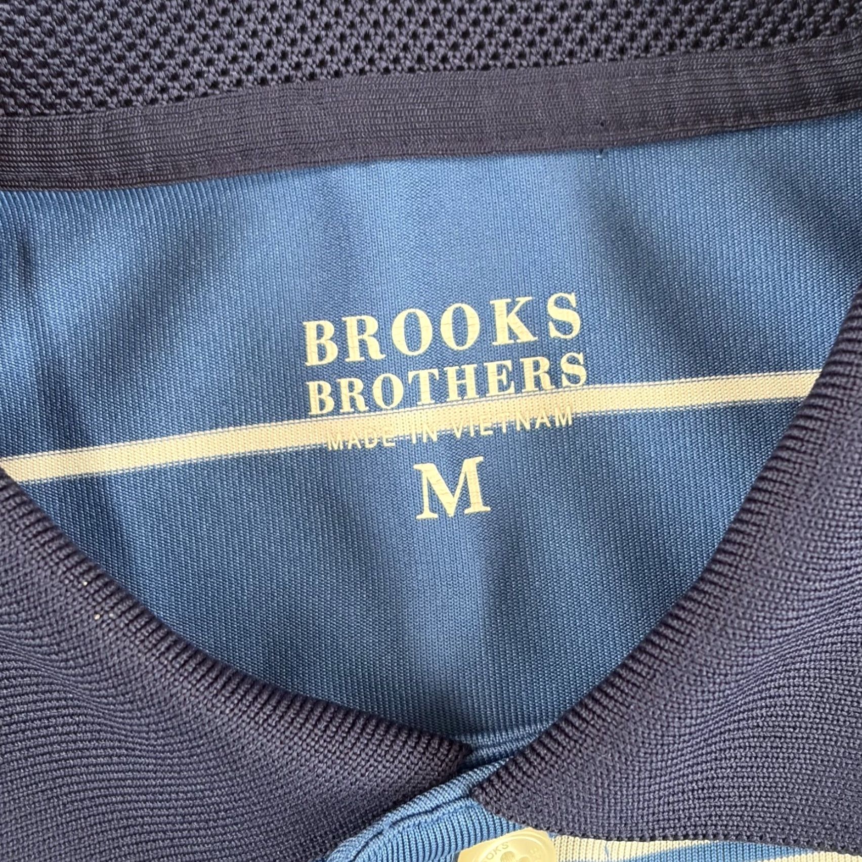 Brooks Brothers Brooks Brothers Performance Golf Polo Shirt in Blue Striped Men M SS NWOT Size US M / EU 48-50 / 2 - 2 Thumbnail