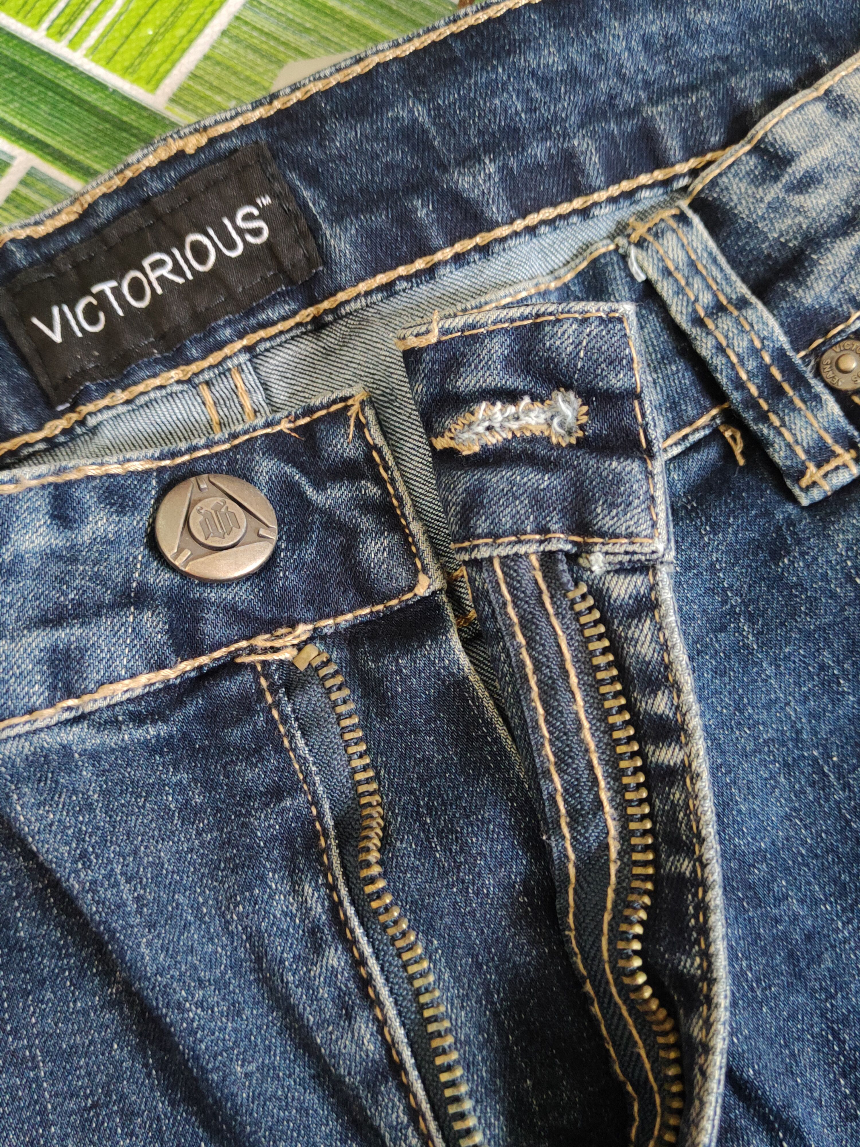Japanese Brand Victorious bikers Distressed Ripped Skinny Jeans #S2309 Size US 34 / EU 50 - 15 Thumbnail
