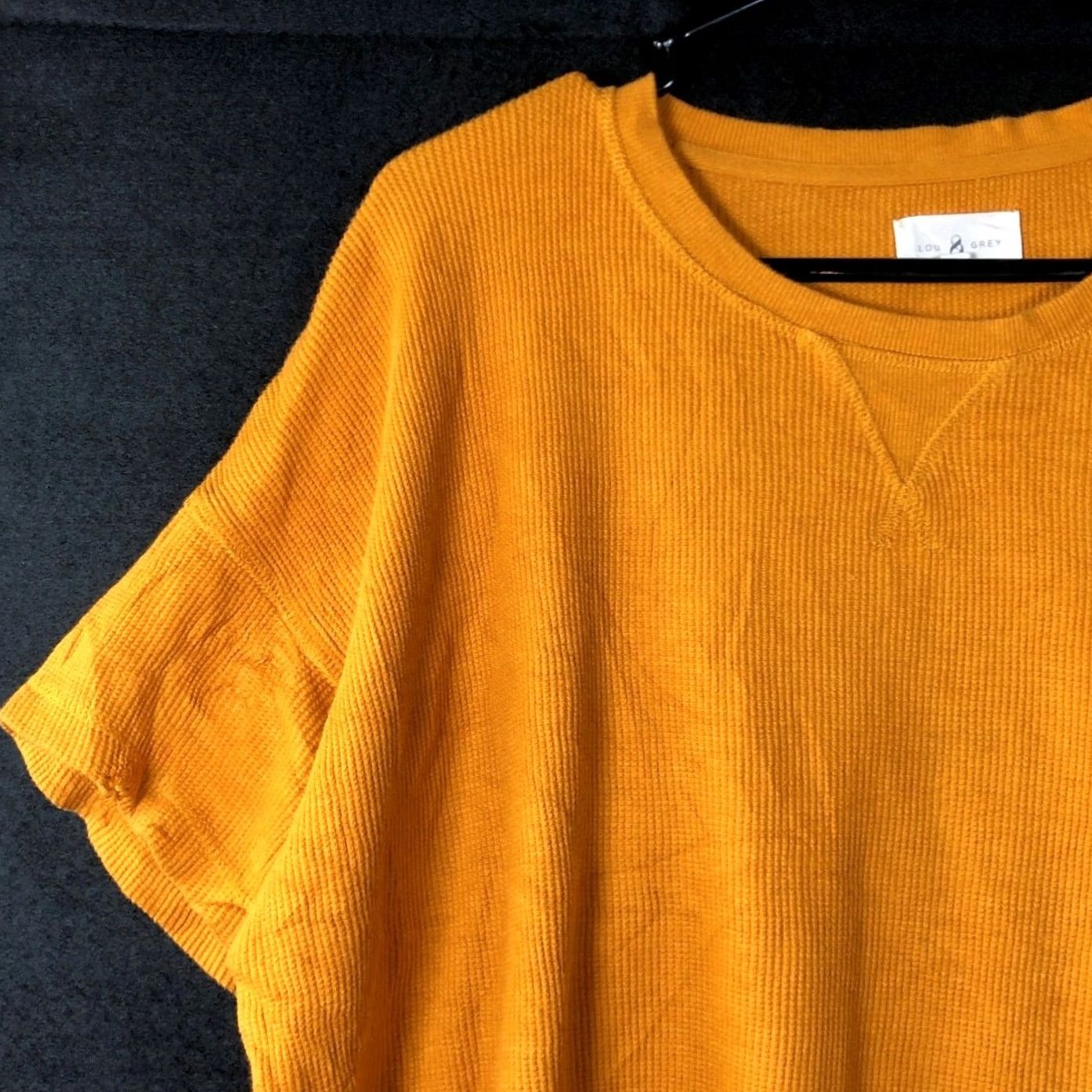 Lou & Grey Lou & Grey Womens Shirt Mustard Gold Crew Neck Short Sleeve Stretch M Size M / US 6-8 / IT 42-44 - 4 Thumbnail