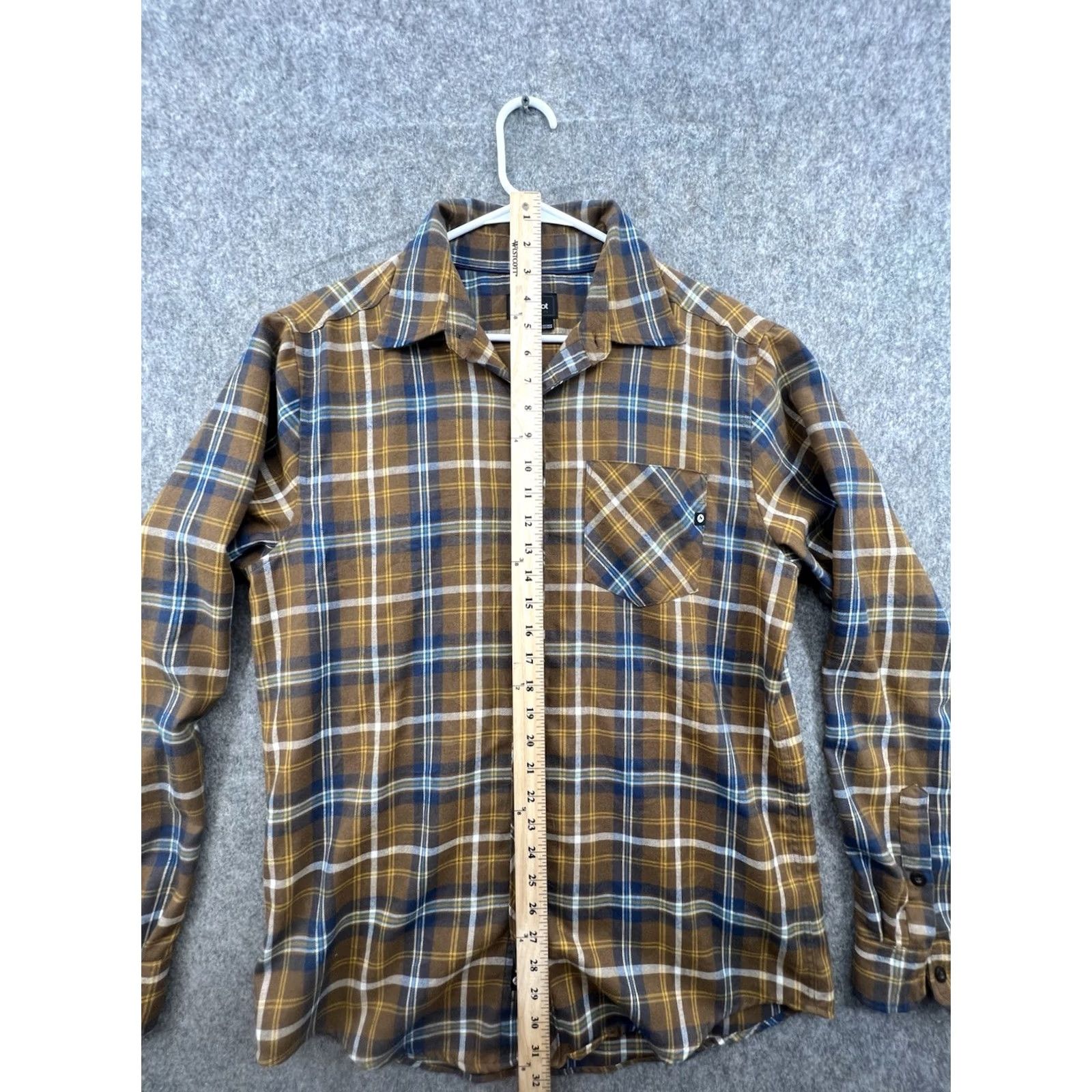 Marmot Marmot Button-Up Shirt Plaid Flannel Brown Tan Orange Men’s Medium Size M Chest 46 Outdoor Casual Travel Pocketed Regular Fit Size US M / EU 48-50 / 2 - 3 Thumbnail