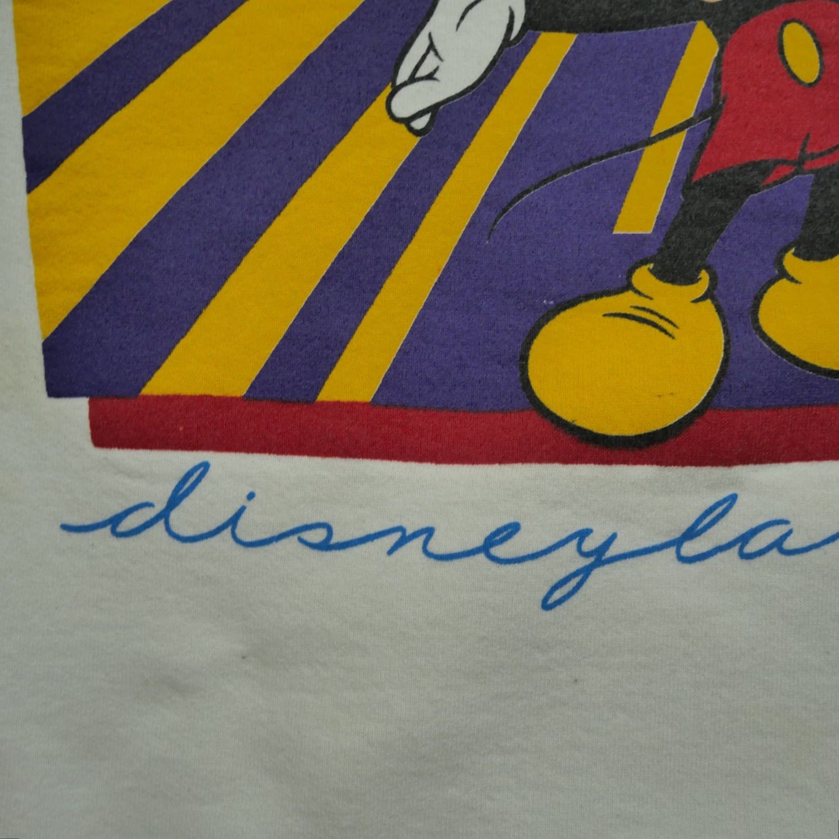 Disney VINTAGE Disney Sweatshirt Mens XL White 80s Mickey Mouse Pullover Crew Neck Graphic Print Logo Winter Holiday Sweatshirt Size US XL / EU 56 / 4 - 4 Thumbnail