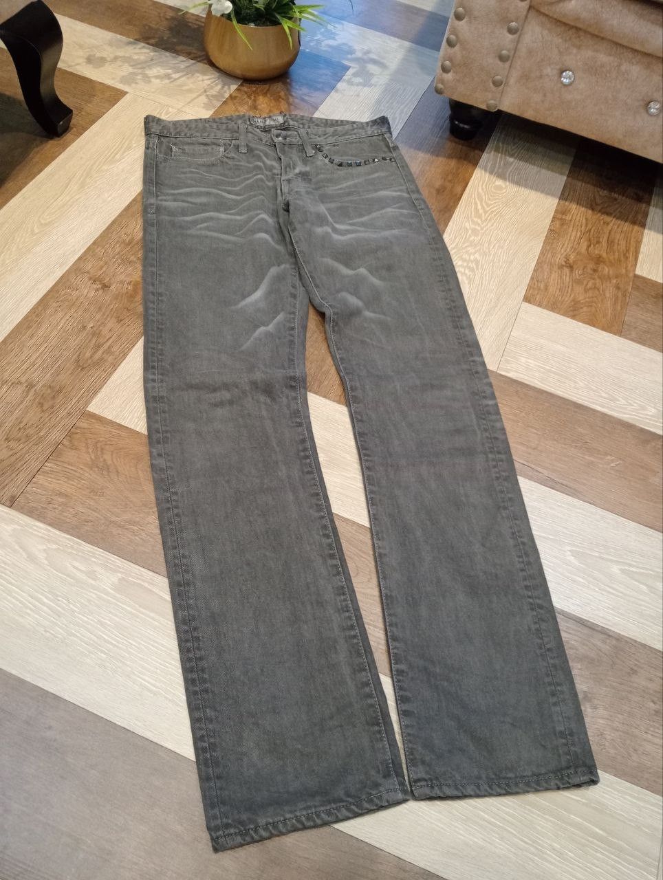 Vanquish VANQUISH JAPAN GREY WASHED DENIM PANTS Size US 32 / EU 48 - 3 Thumbnail