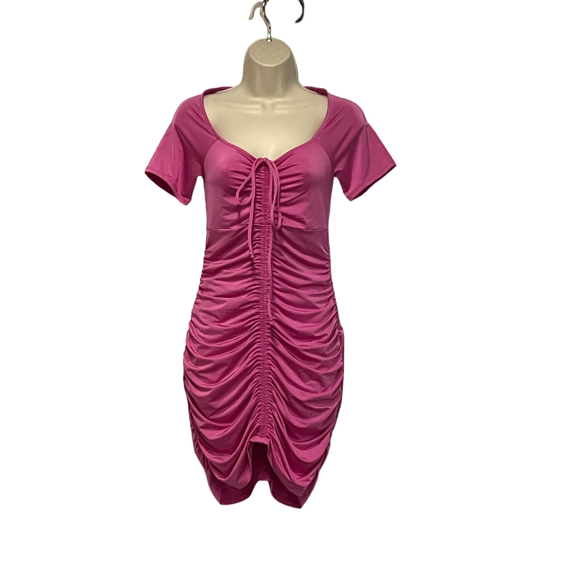 Other OPEN EDIT Ruched T-shirt Dress In Pink Rosebud, S Size S / US 4 / IT 40 - 11 Thumbnail