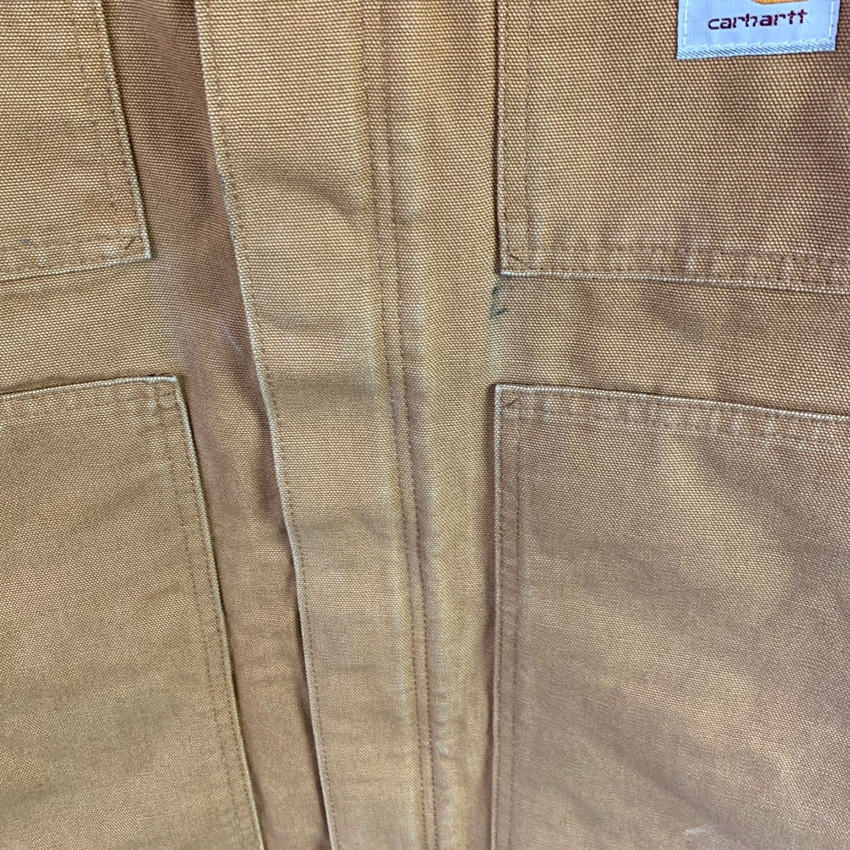 Carhartt VINTAGE Carhartt Jacket Canvas XL Brown Full Zip Lined 24" Chest 31" Length Men Featured Basics Conservative Coat Size US XL / EU 56 / 4 - 4 Thumbnail