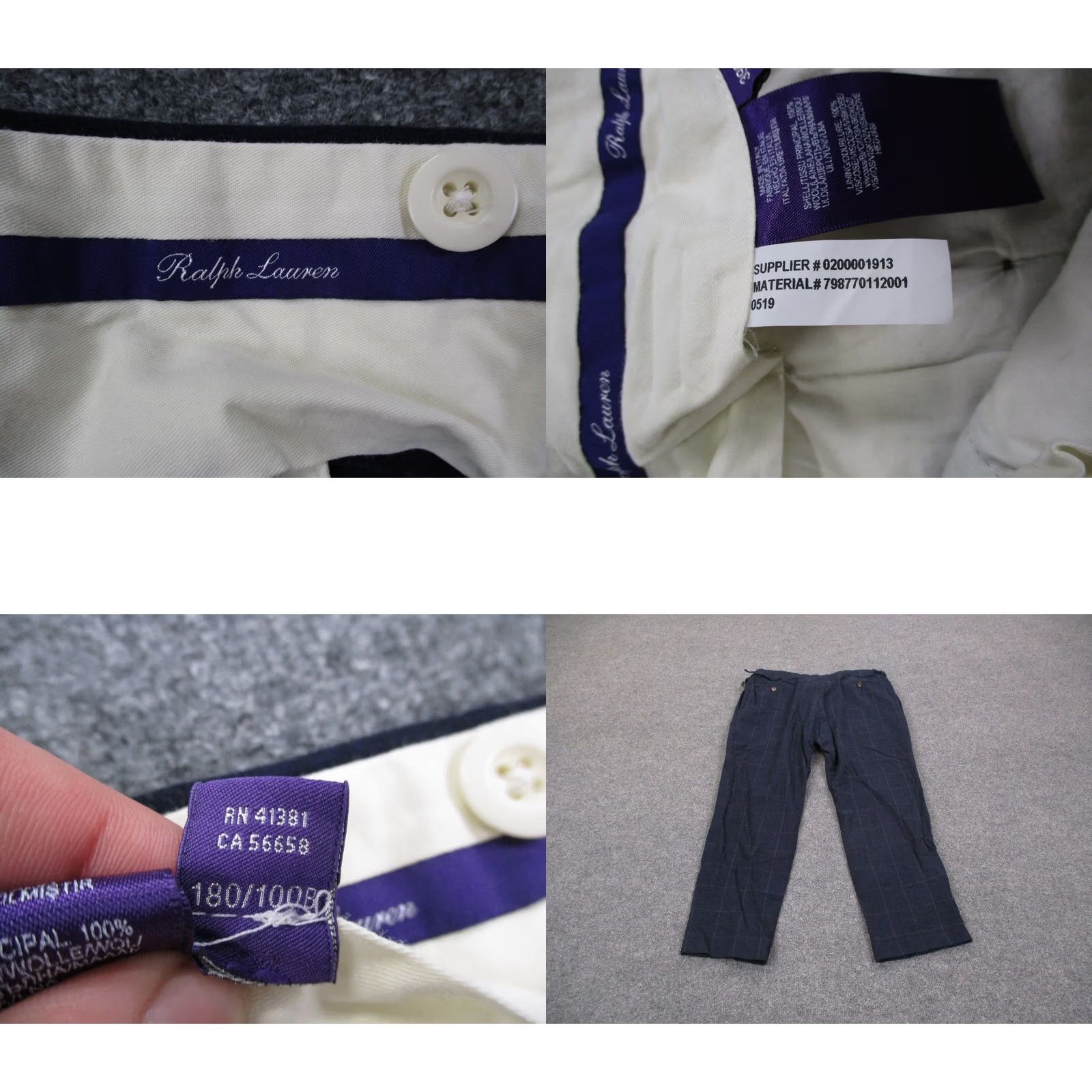 Polo Ralph Lauren Ralph Lauren Pants Mens 39R Purple Label Wool Stretch Classic Fit Straight Dress Pants Size US 36 / EU 52 - 8 Thumbnail