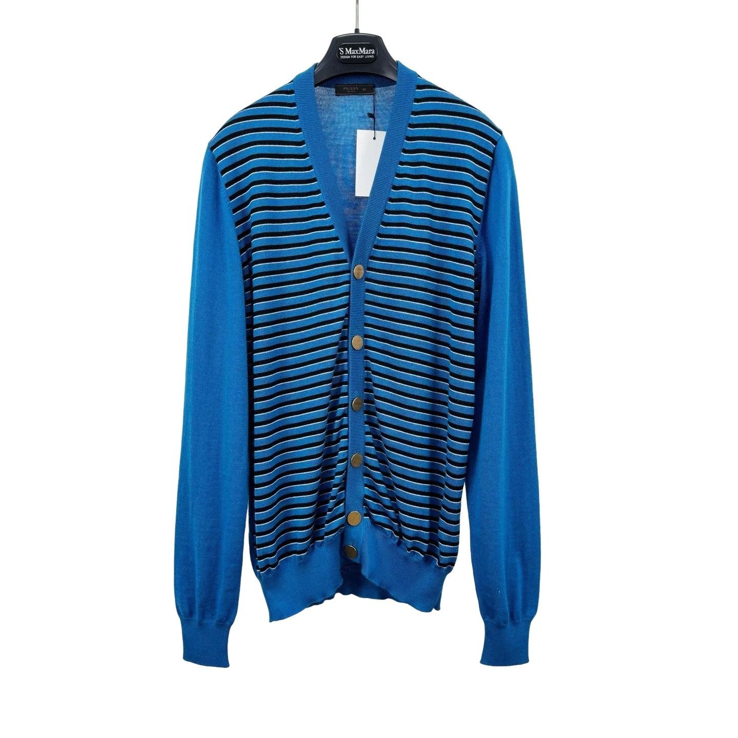 Prada Prada Striped Knit Cardigan Size M Size US M / EU 48-50 / 2 - 1 Thumbnail