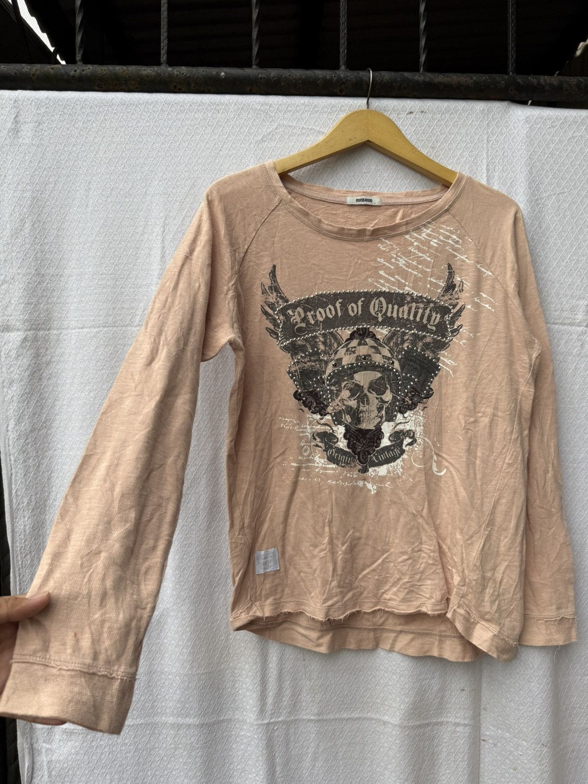 Hysteric Glamour 2000s - Buckaroo Distressed Skull Gothic Longsleeve Size US L / EU 52-54 / 3 - 6 Thumbnail