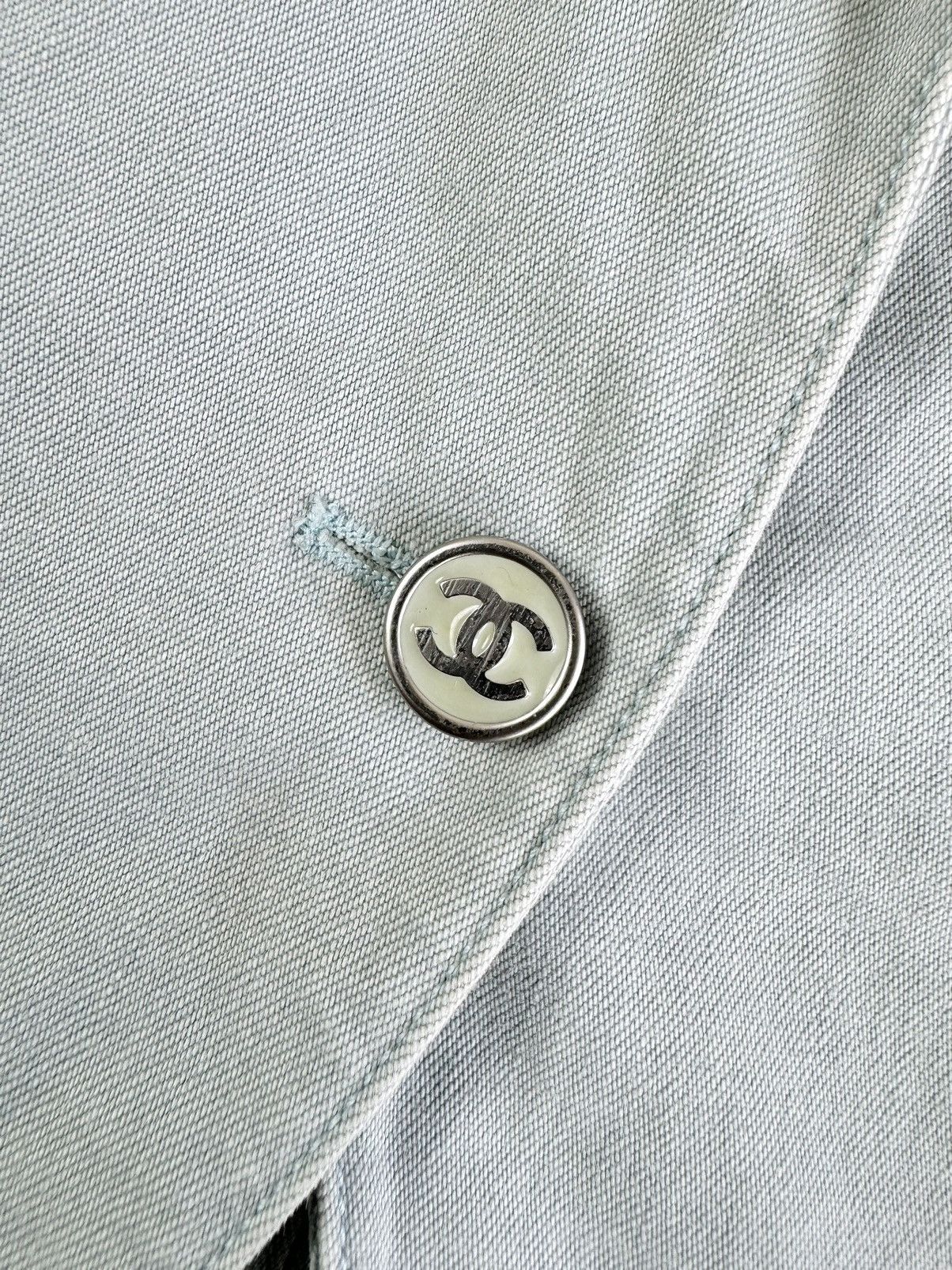 Chanel Chanel P22901 Cocomark Denim Cotton Jacket WomenLight Blue Size S / US 4 / IT 40 - 11 Thumbnail