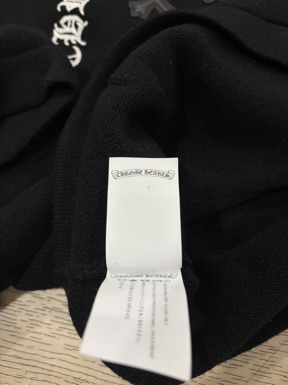 Chrome Hearts Chrome Hearts Triple Cross Leather Cashmere Hoodie Size US M / EU 48-50 / 2 - 10 Thumbnail