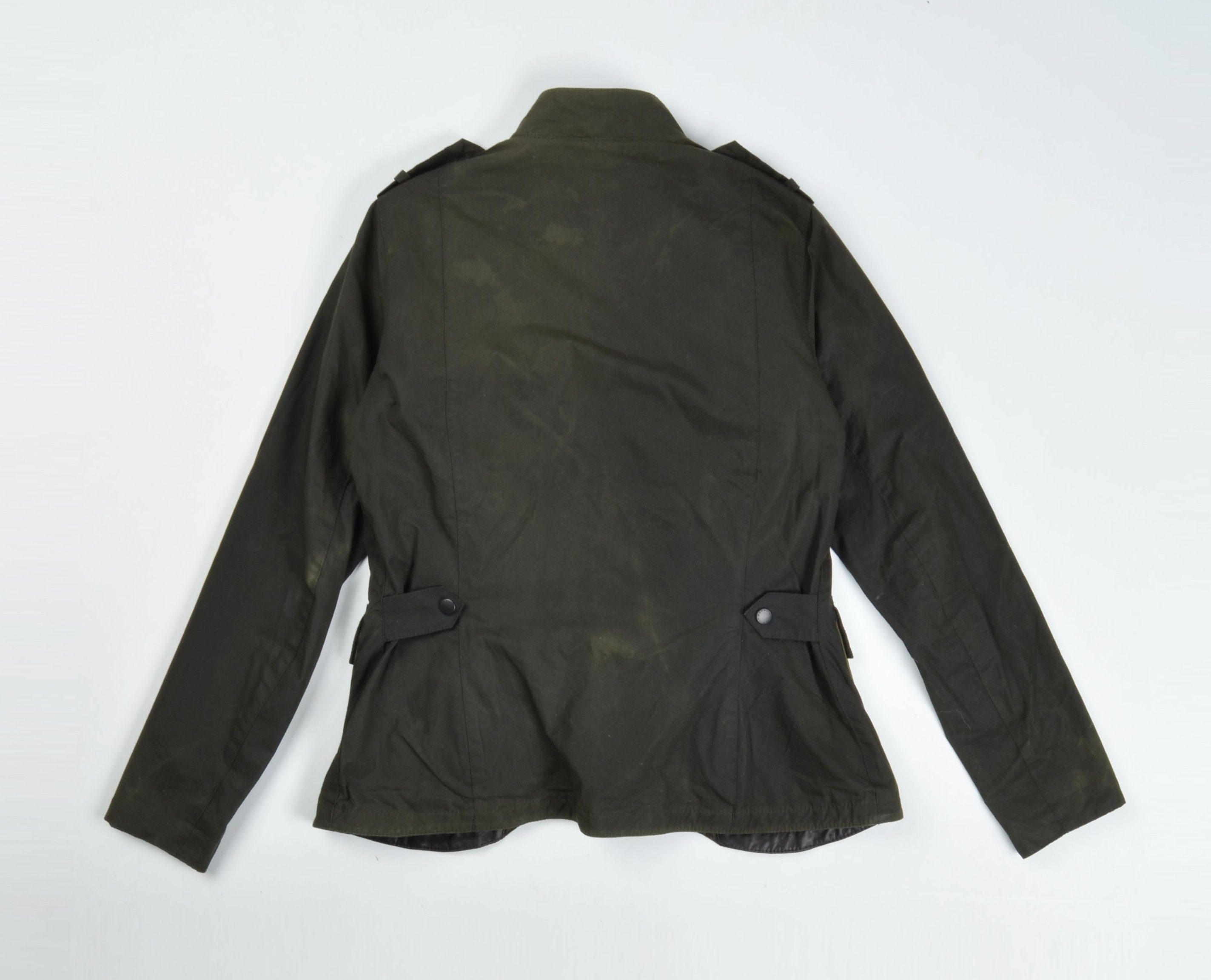 Barbour Barbour Women's Green Waxed Short Jacket Size M / US 6-8 / IT 42-44 - 5 Thumbnail