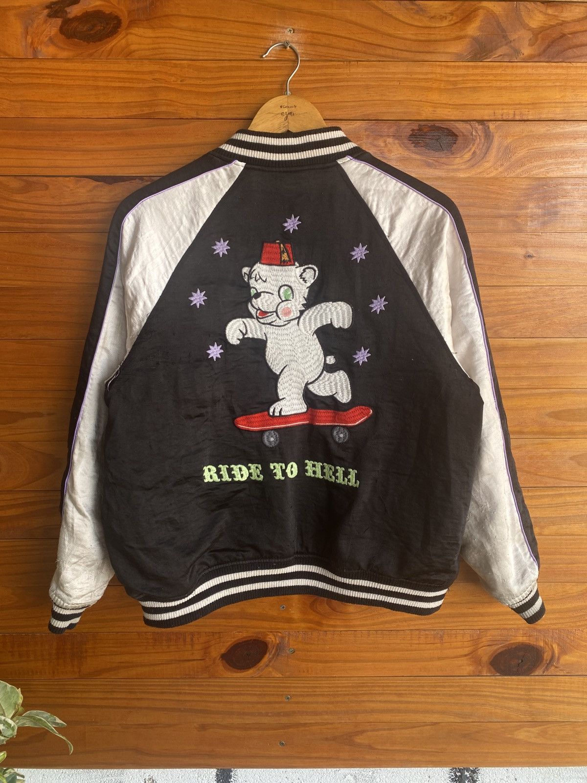 Japanese Brand Rodeo Crowns Embroidered Sukajan Jacket Black & White Size US M / EU 48-50 / 2 - 10 Thumbnail