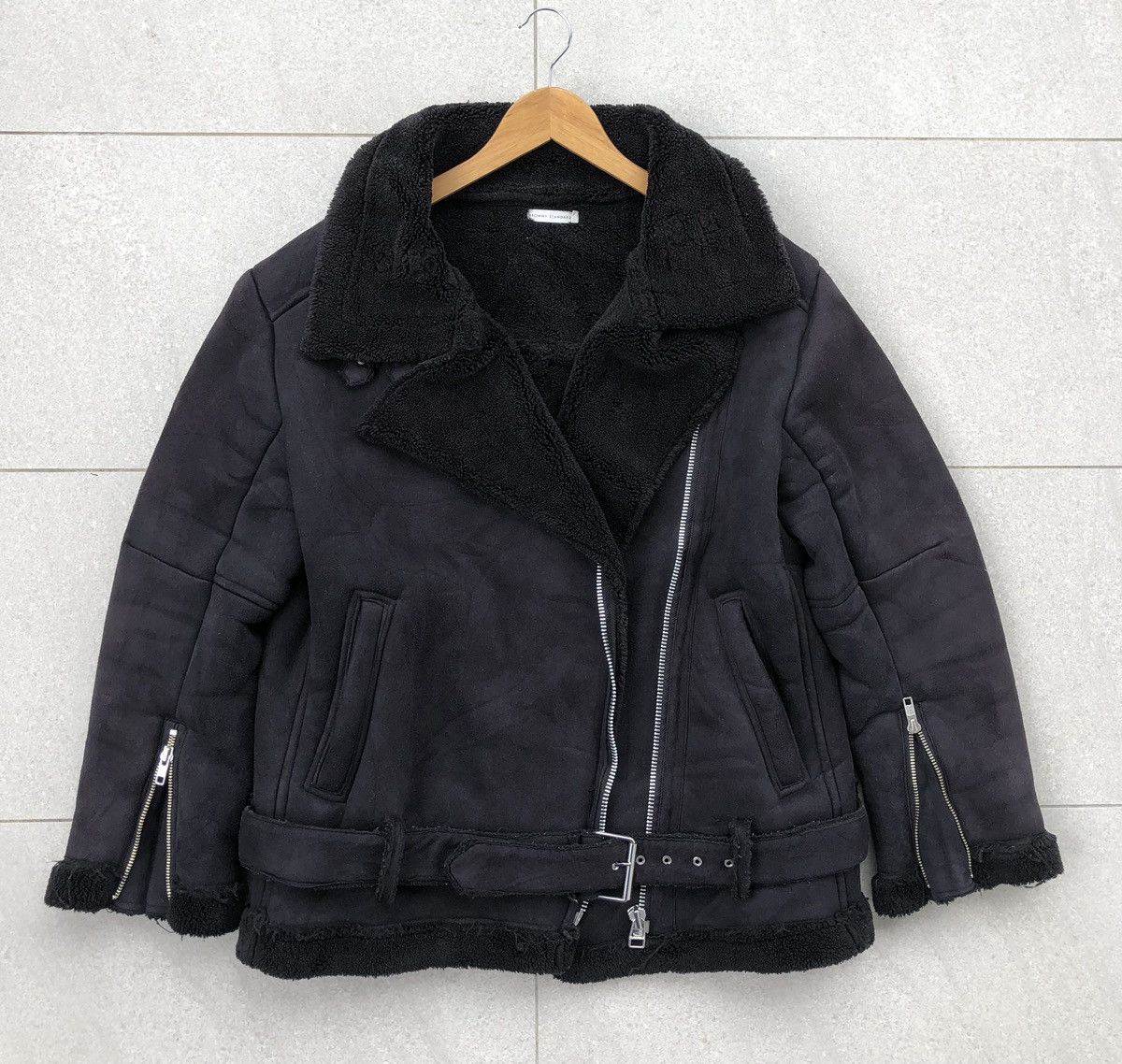 Japanese Brand Browny Standard Suede Shearling Biker Belted Zipper Jacket Size US M / EU 48-50 / 2 - 9 Thumbnail