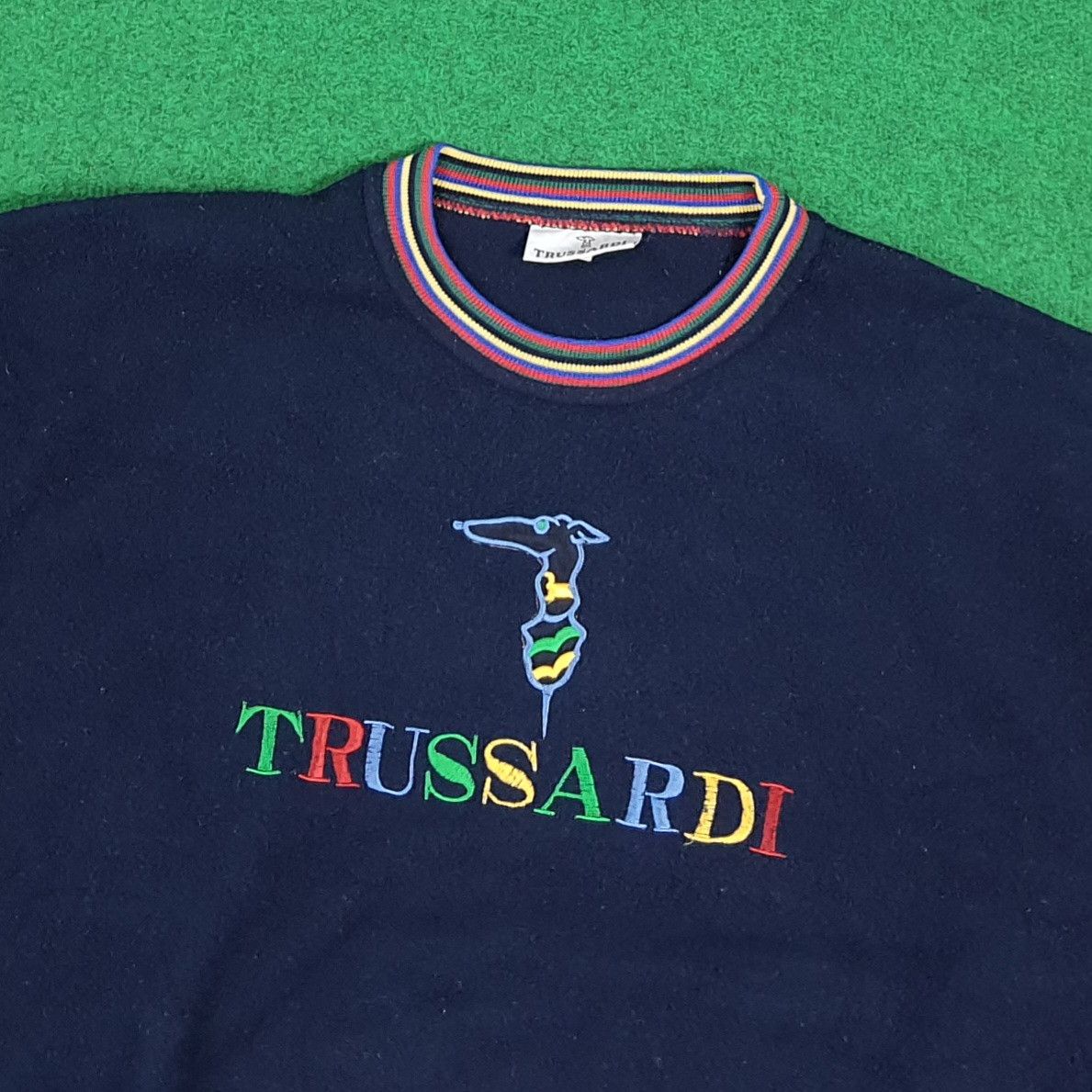 Trussardi Vintage Trussardi Italy Embroidery Logo Sweatshirt C281N18 Size US M / EU 48-50 / 2 - 2 Thumbnail