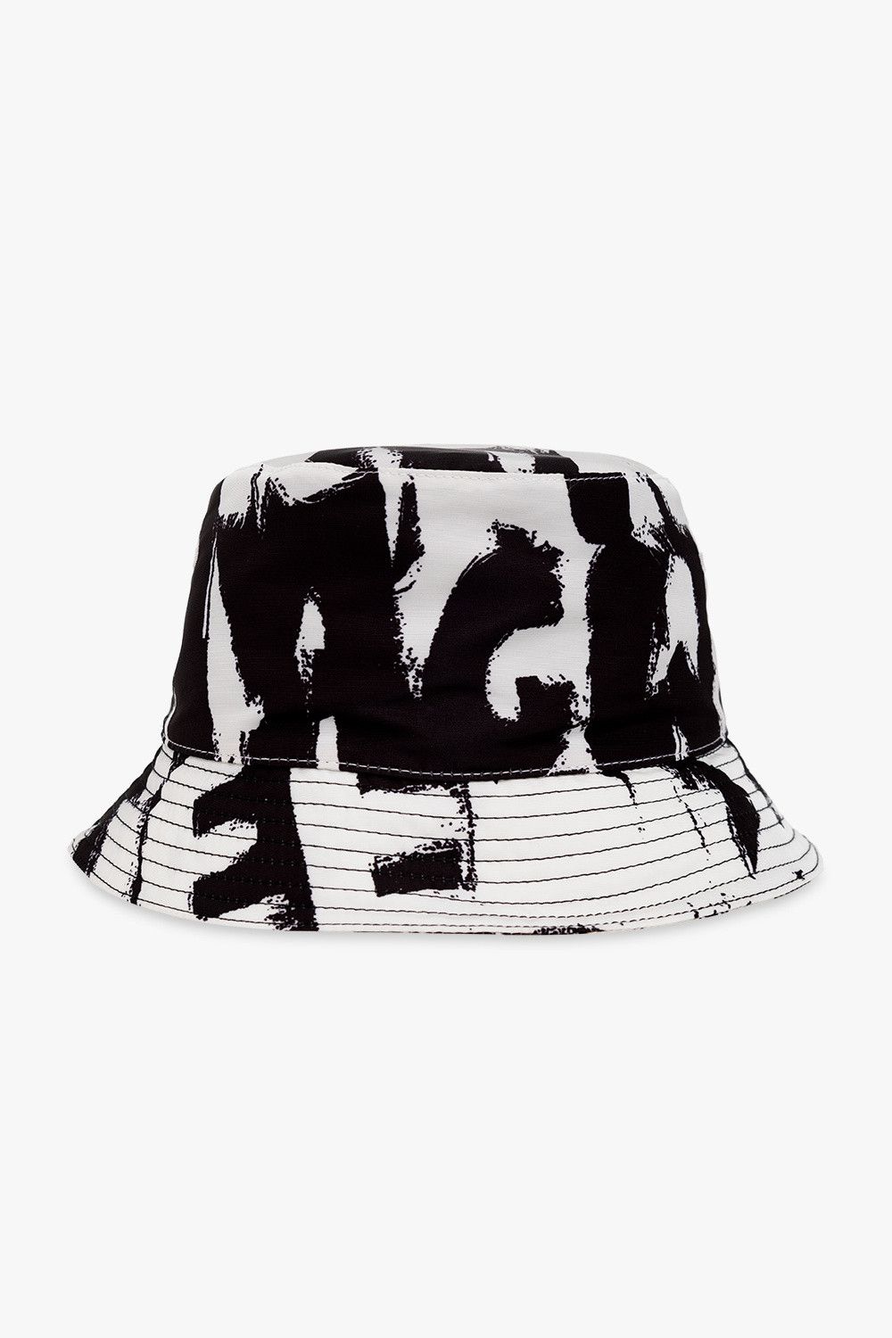 Alexander McQueen ALEXANDER MCQUEEN black white graffiti print bucket hat M Size ONE SIZE - 1 Thumbnail
