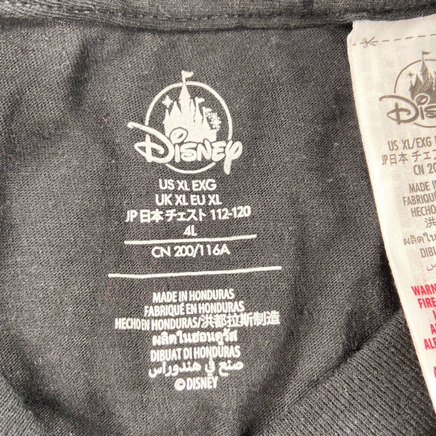 Disney VINTAGE Disney T-Shirt Adult XL Black Mickey Mouse Happy New Year 2022 Cartoon Unisex Size US XL / EU 56 / 4 - 4 Thumbnail