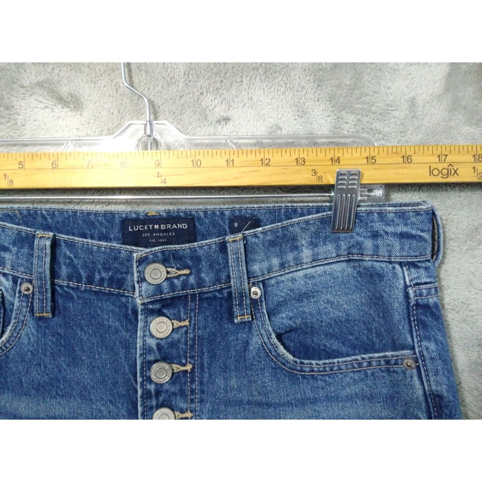 Lucky Brand Lucky Brand Jeans Womens Blue Denim Mid Rise Relaxed Fit Button Fly 8/29 Size 30" / US 8 / IT 44 - 3 Thumbnail