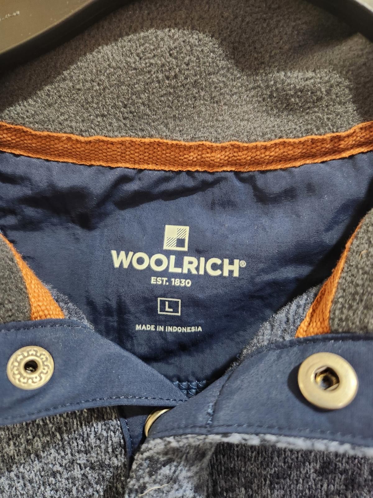 Woolrich Woolen Mills Woolrich Men's Grey Pullover Fleece with Buttoned Chest Pock Size US L / EU 52-54 / 3 - 7 Thumbnail