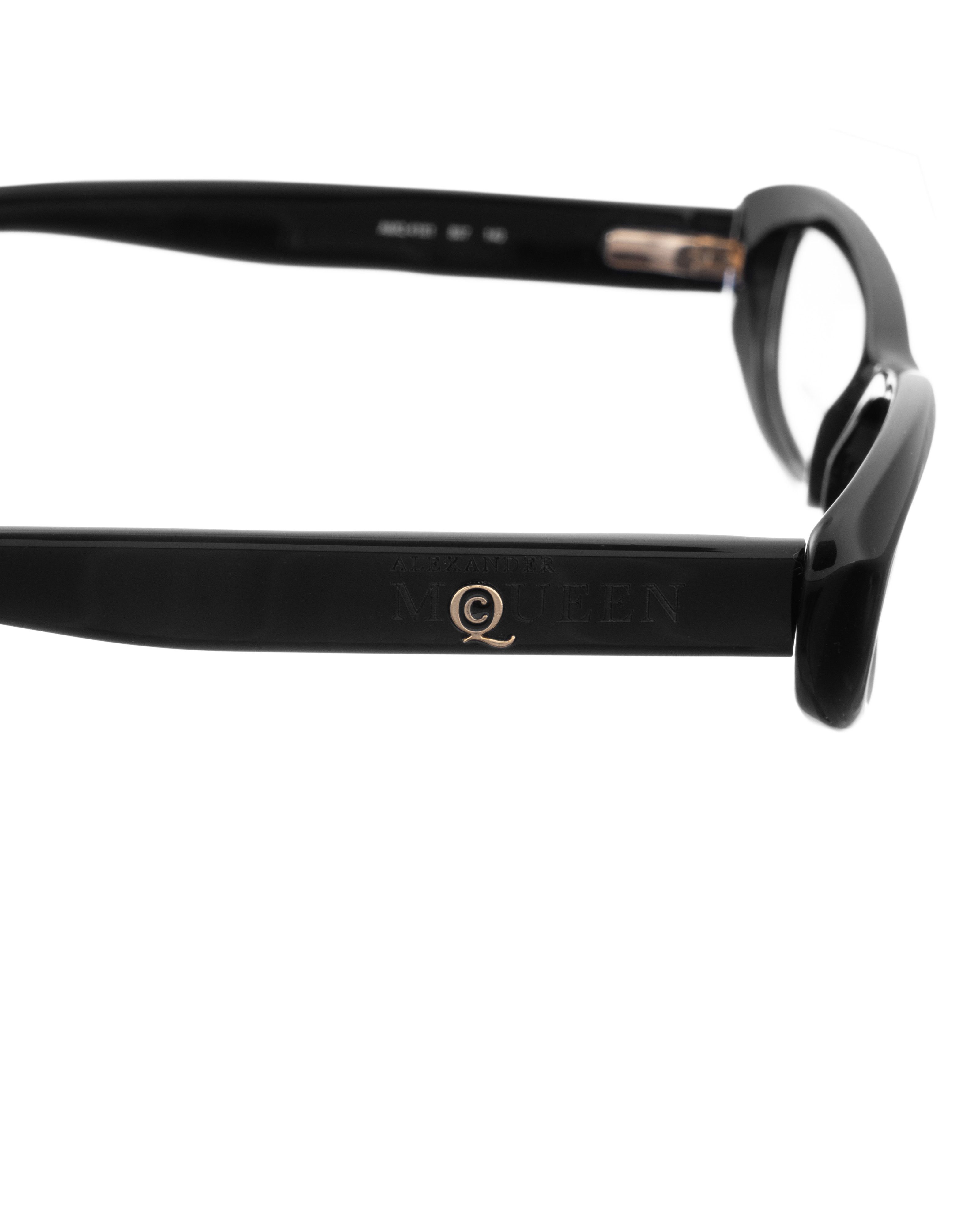 Alexander McQueen Alexander McQueen 90s Black Classic Cat-Eye Glasses Size ONE SIZE - 3 Thumbnail