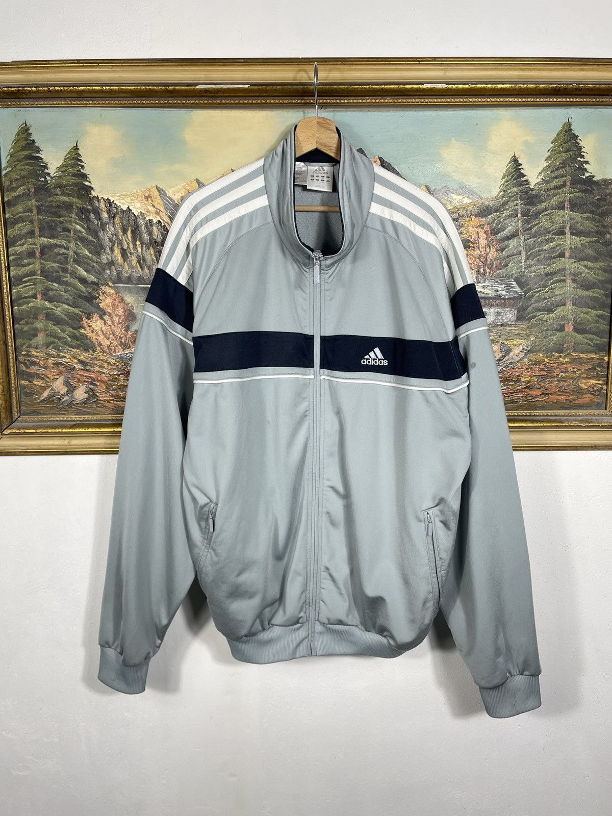 Adidas × Vintage Adidas Retro 00s Loose Boxy Windbreaker Jacket Skate Rap Size US XL / EU 56 / 4 - 1 Thumbnail